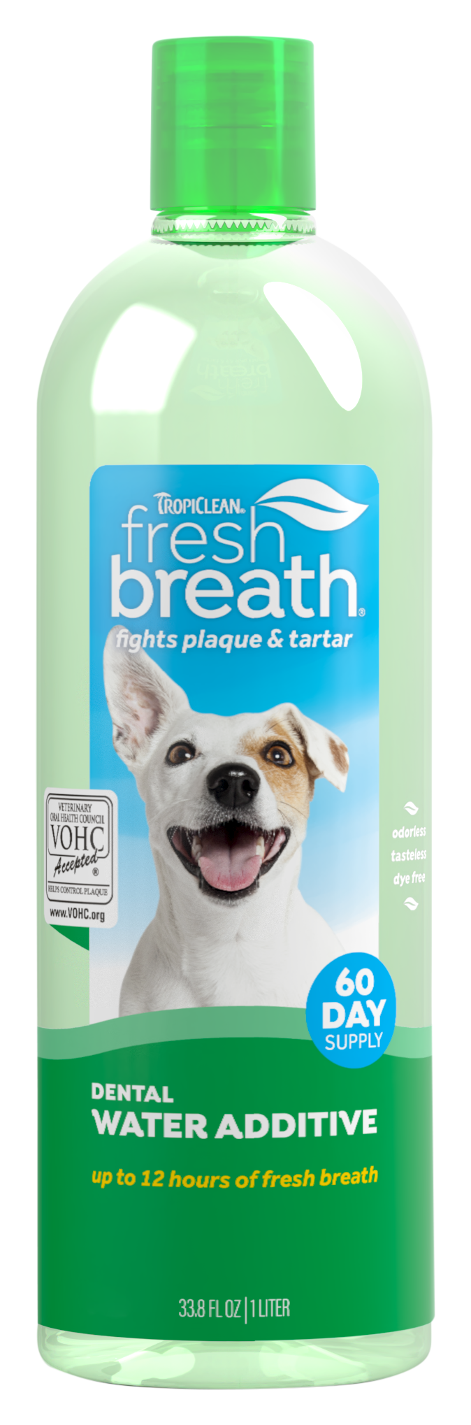 Image of TropiClean Fresh Breath Dental Water Additive for Pets - 33.8 oz.