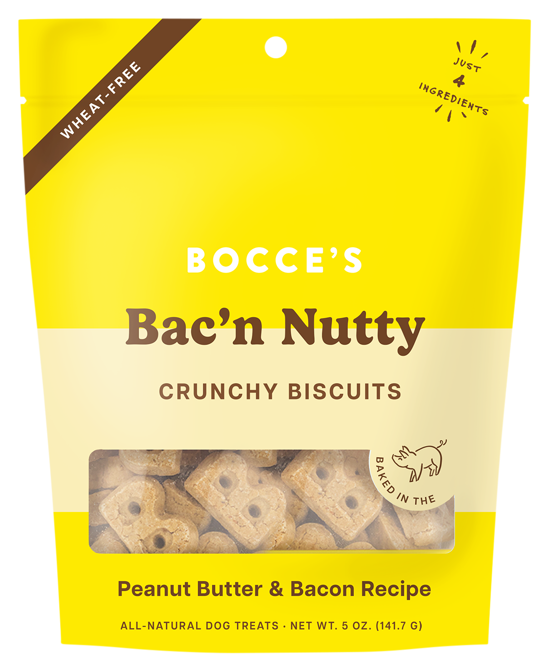 Image of Bocce's Bac'n Nutty Crunchy Biscuits Dog Treats