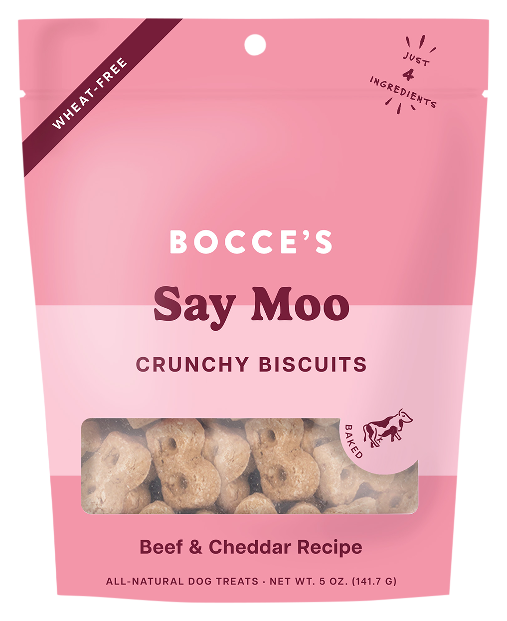 Image of Bocce's Say Moo Crunchy Biscuits Dog Treats
