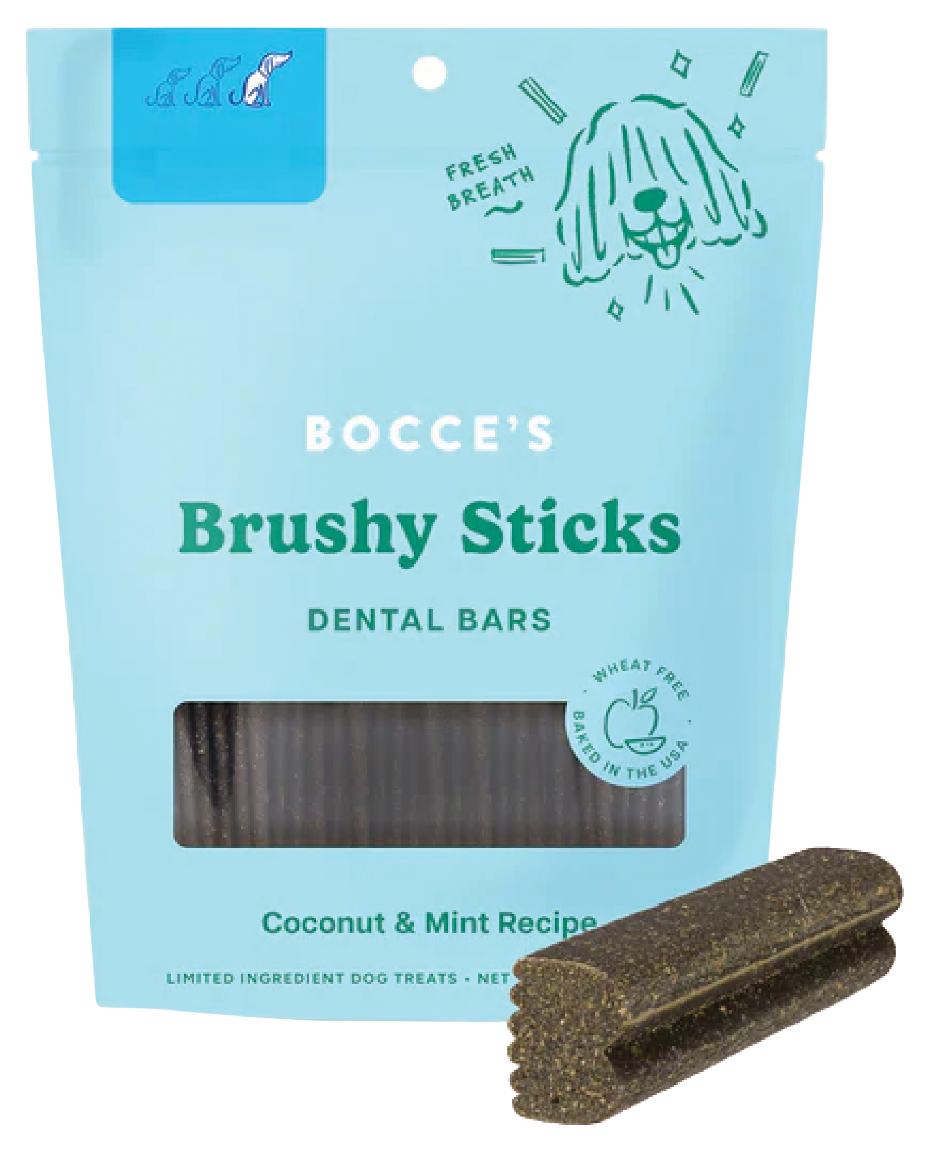 Image of Bocce's Brushy Sticks Dental Bars - 13 oz - Small