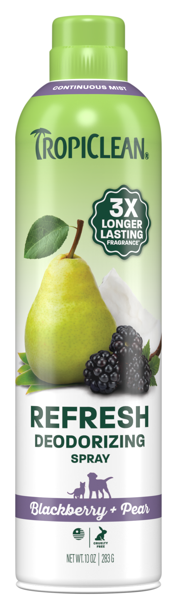 Image of TropiClean Deodorizing Spray for Pets - Blackberry Pear