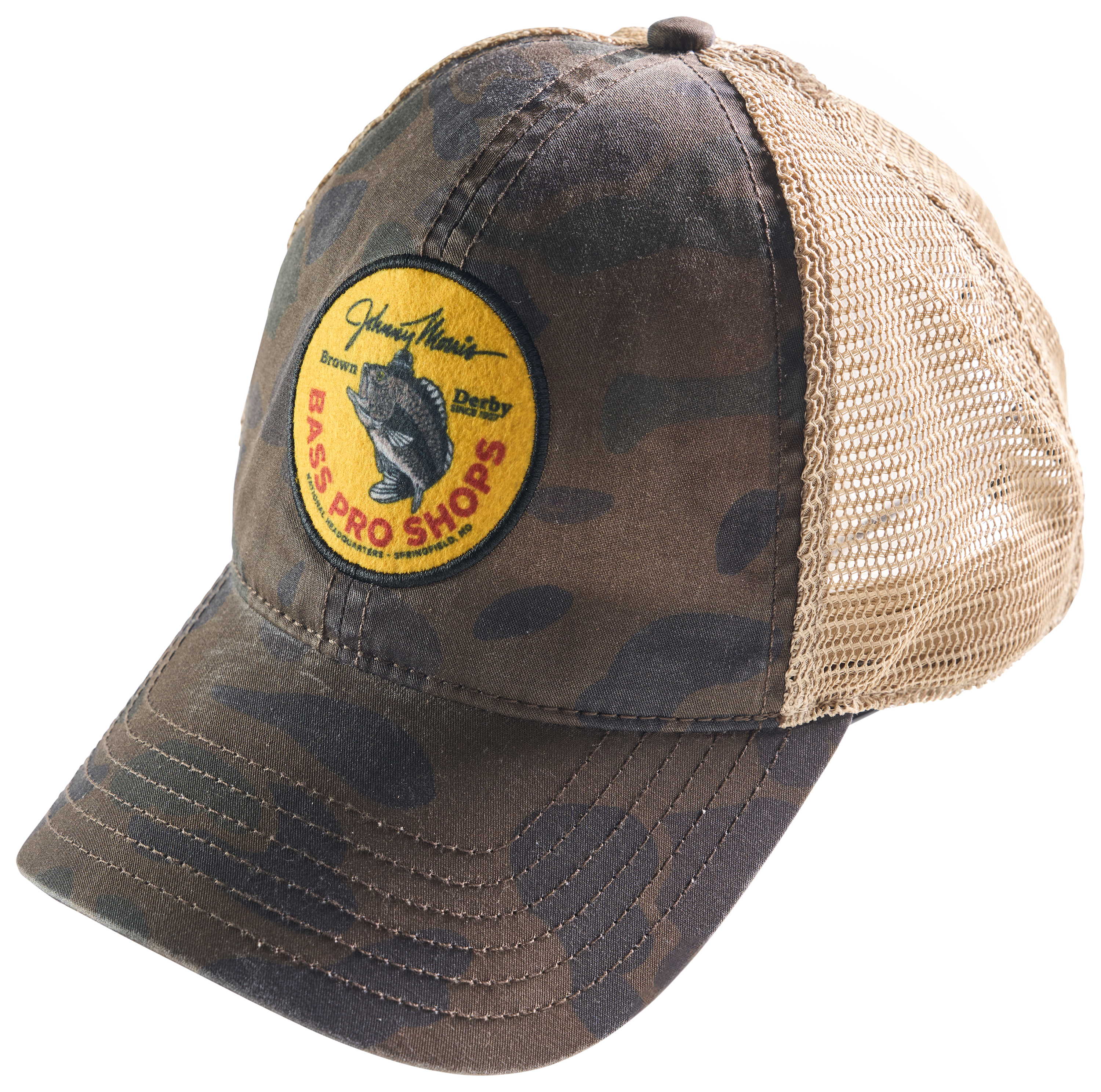Image of Bass Pro Shops Felt Derby Logo Mesh-Back Cap