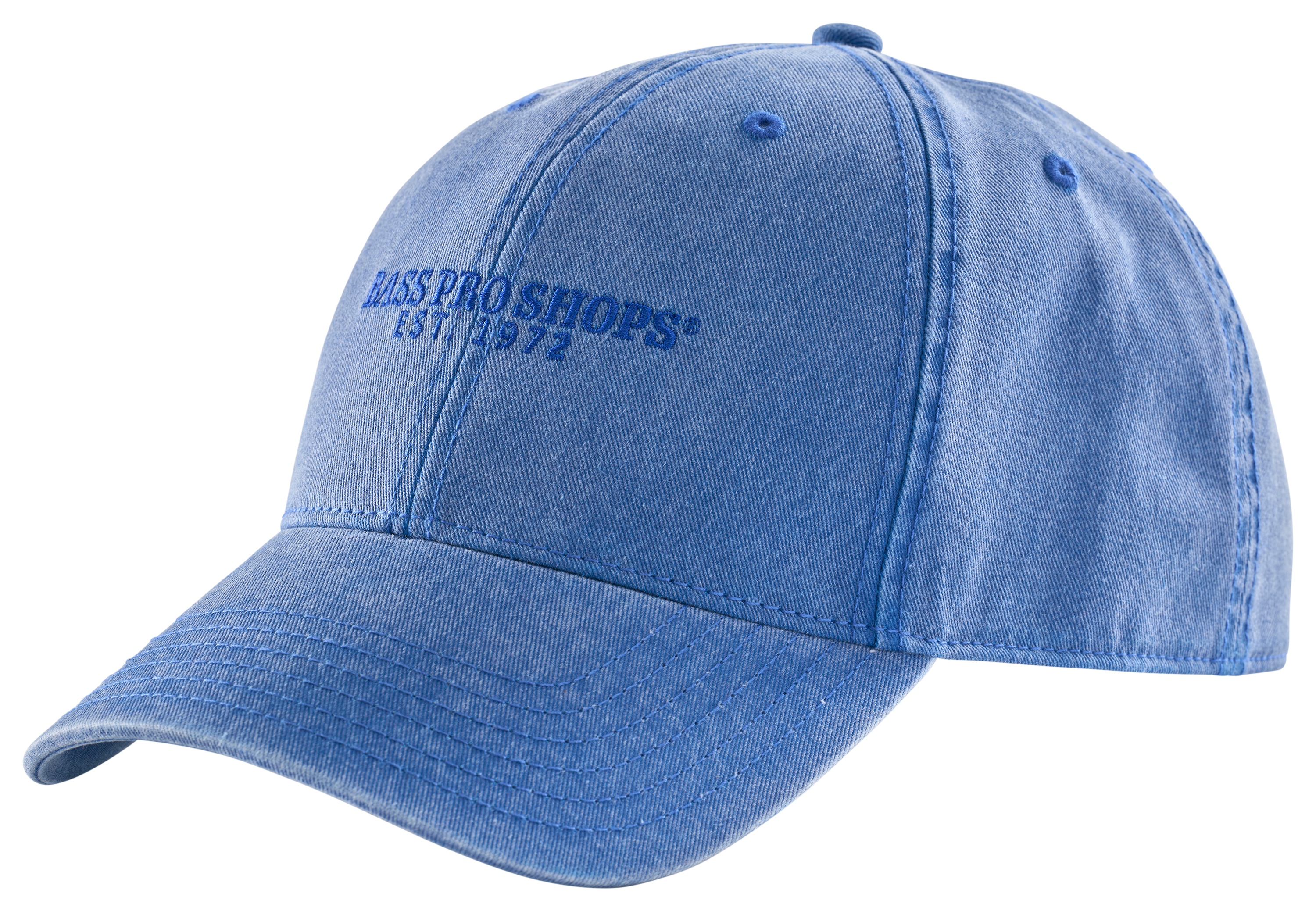 Image of Bass Pro Shops Pigment-Washed Twill Cap - Dazzling Blue