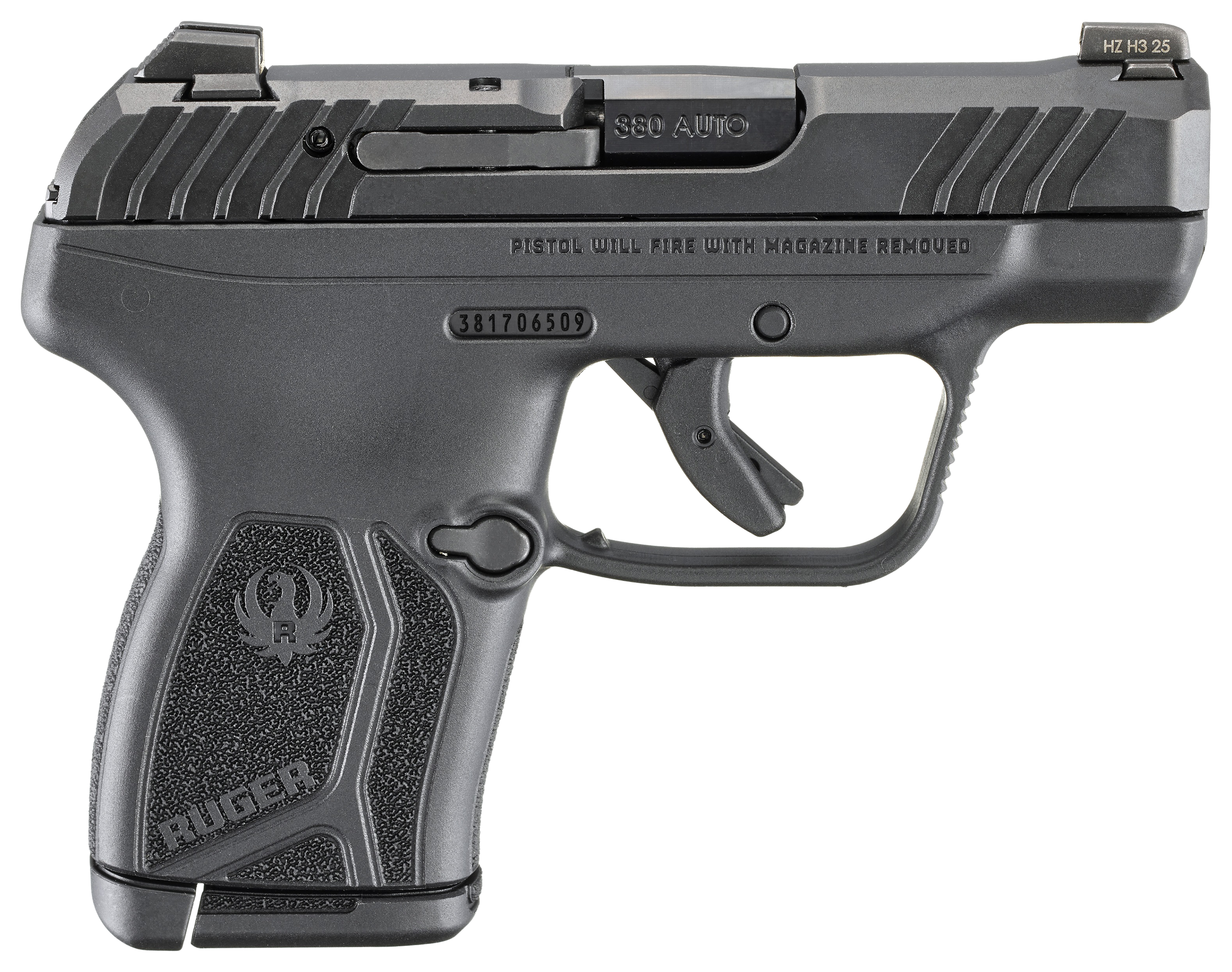 Ruger LCP MAX SemiAuto Pistol with Manual Safety  Black