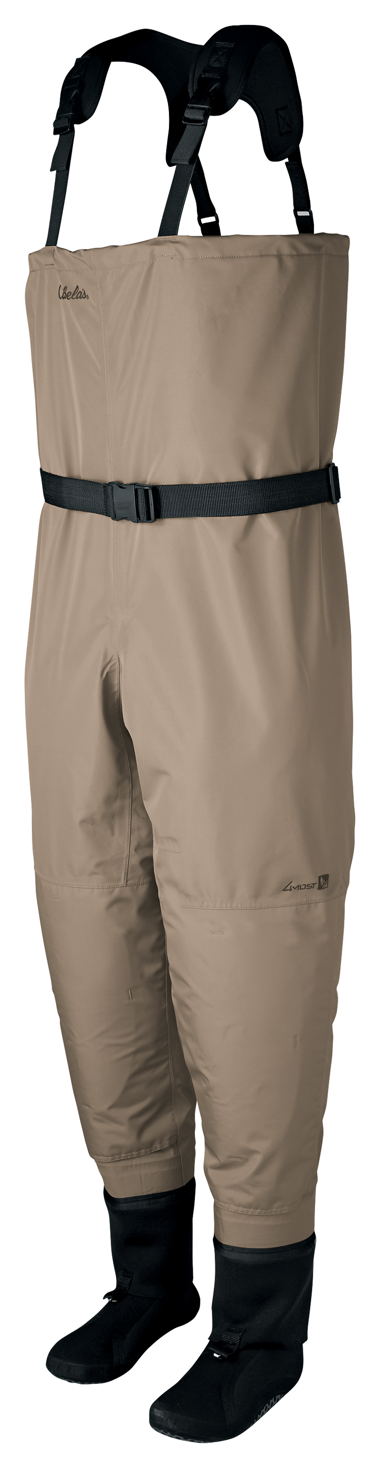 Cabelas Dry-Plus Stocking-Foot Trout Fishing Waders for Men Tan MR 83-0203  (I6)