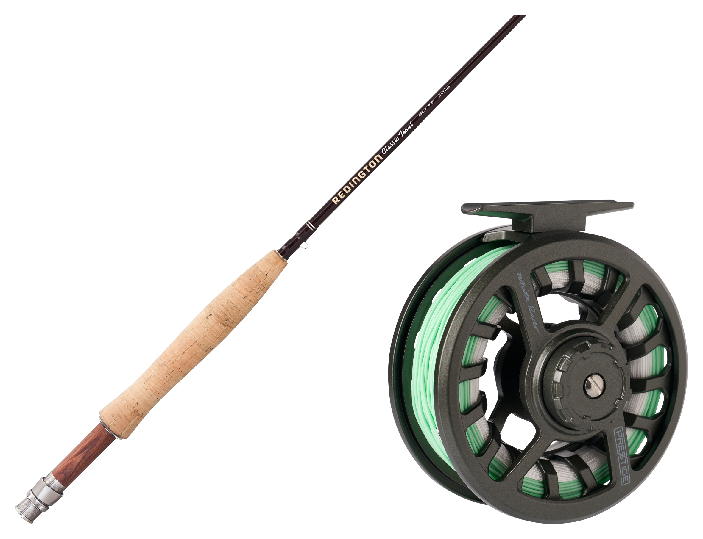 Image of Redington Classic Trout Fly Rod and White River Fly Shop Prestige Loaded Fly Reel Combo