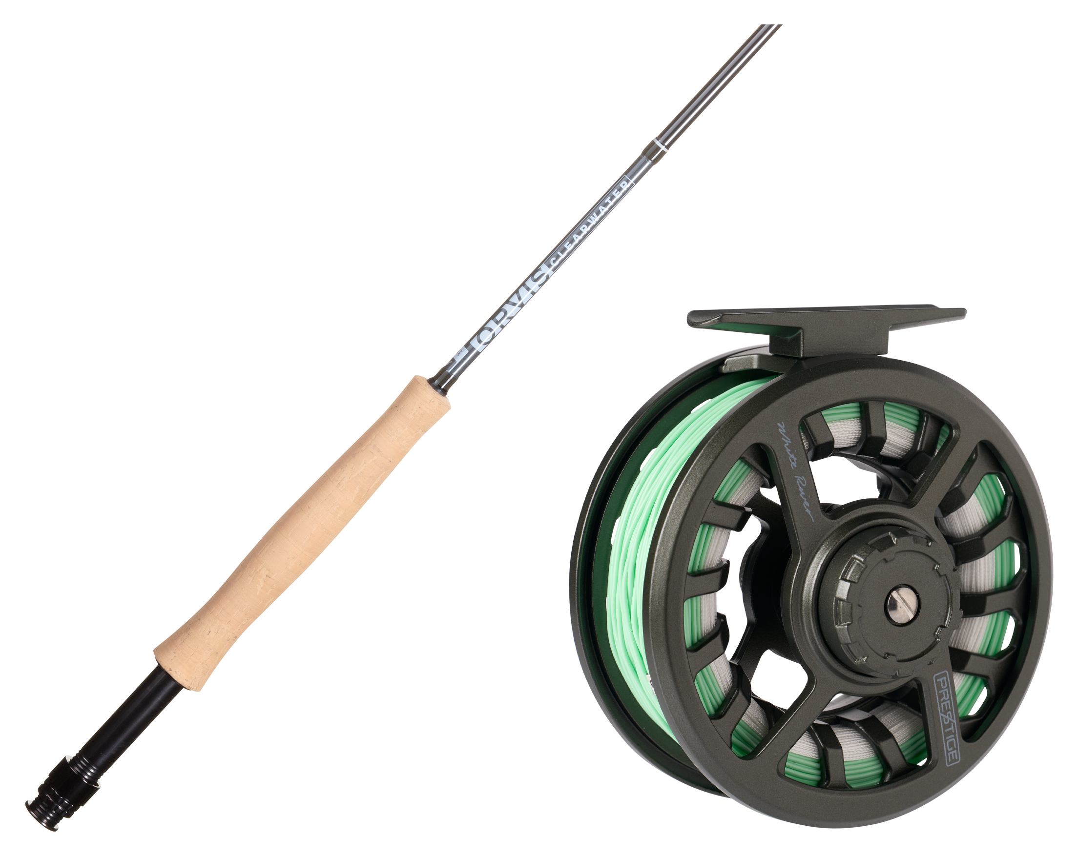 Image of "Orvis Clearwater Fly Rod and White River Fly Shop Prestige Fly Reel Combo - 5 wt. - 8'6"""
