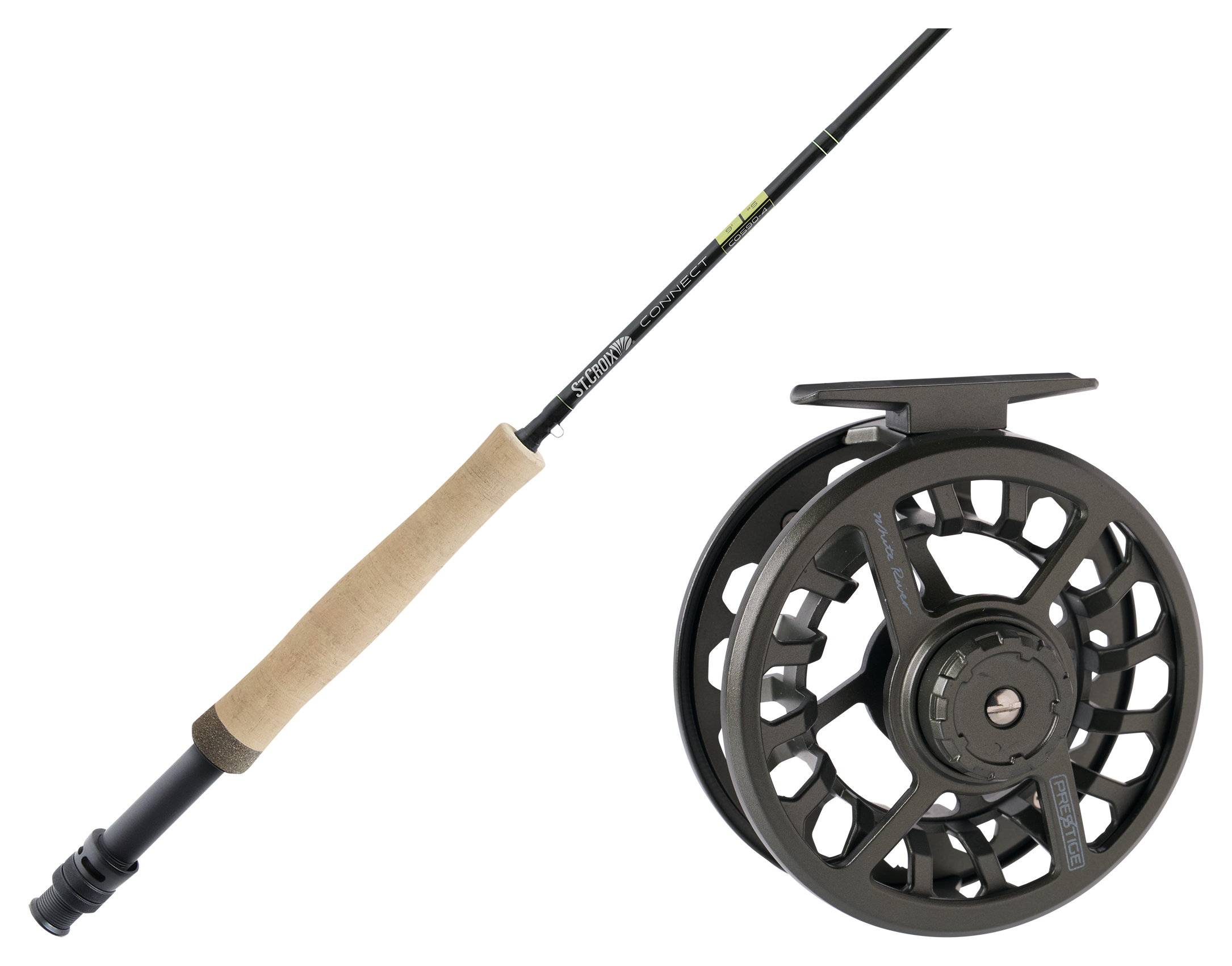 Image of St. Croix Connect Fly Rod and White River Fly Shop Prestige Fly Reel Combo - 6 wt. - 9'