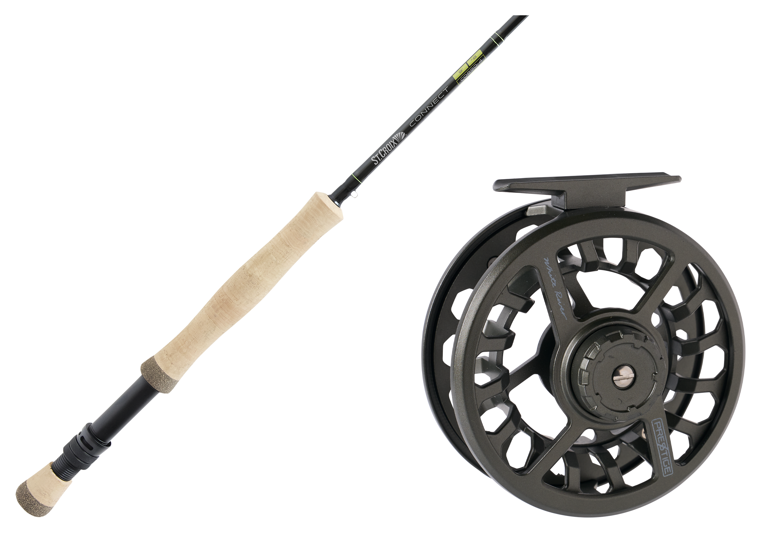 Image of St. Croix Connect Fly Rod and White River Fly Shop Prestige Fly Reel Combo - 7 wt. - 9'