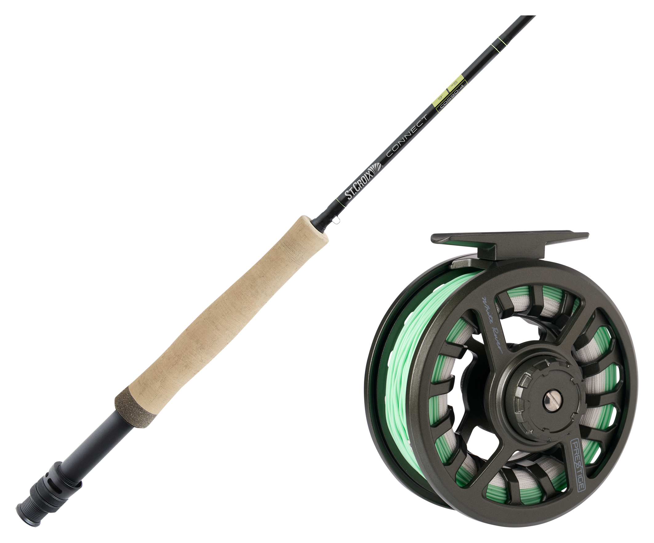 Image of St. Croix Connect Fly Rod and White River Fly Shop Prestige Loaded Fly Reel Combo - 4 wt. - 9'