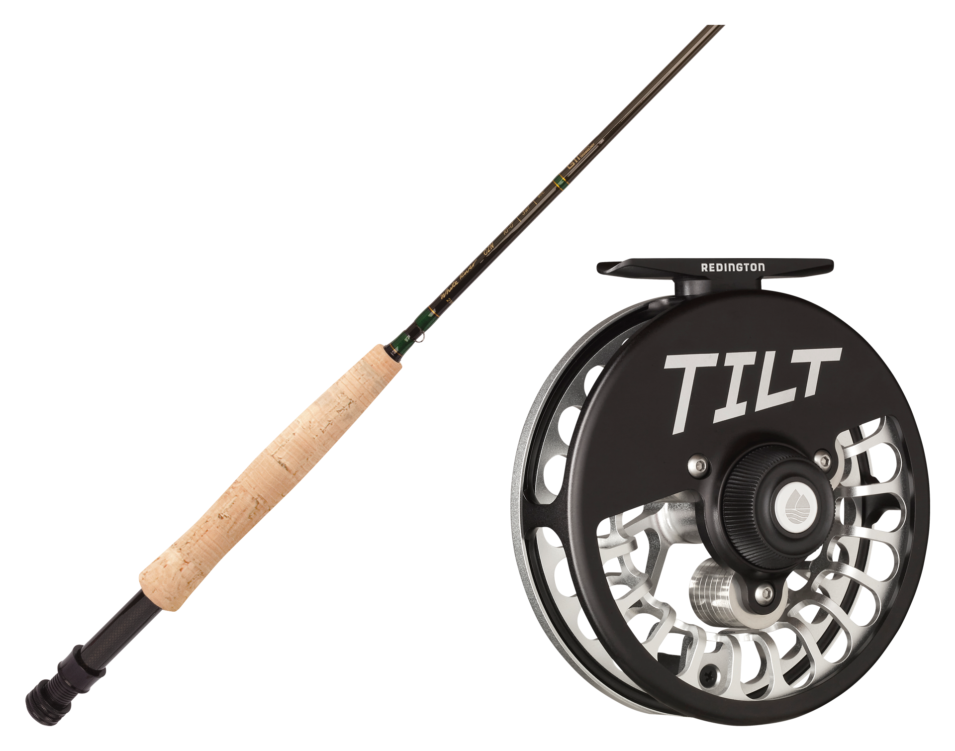 Image of White River Fly Shop CZN Nymphing Fly Rod and Redington Tilt Euro Nymph Fly Reel Combo - Silver - 4 Wt. - 11'