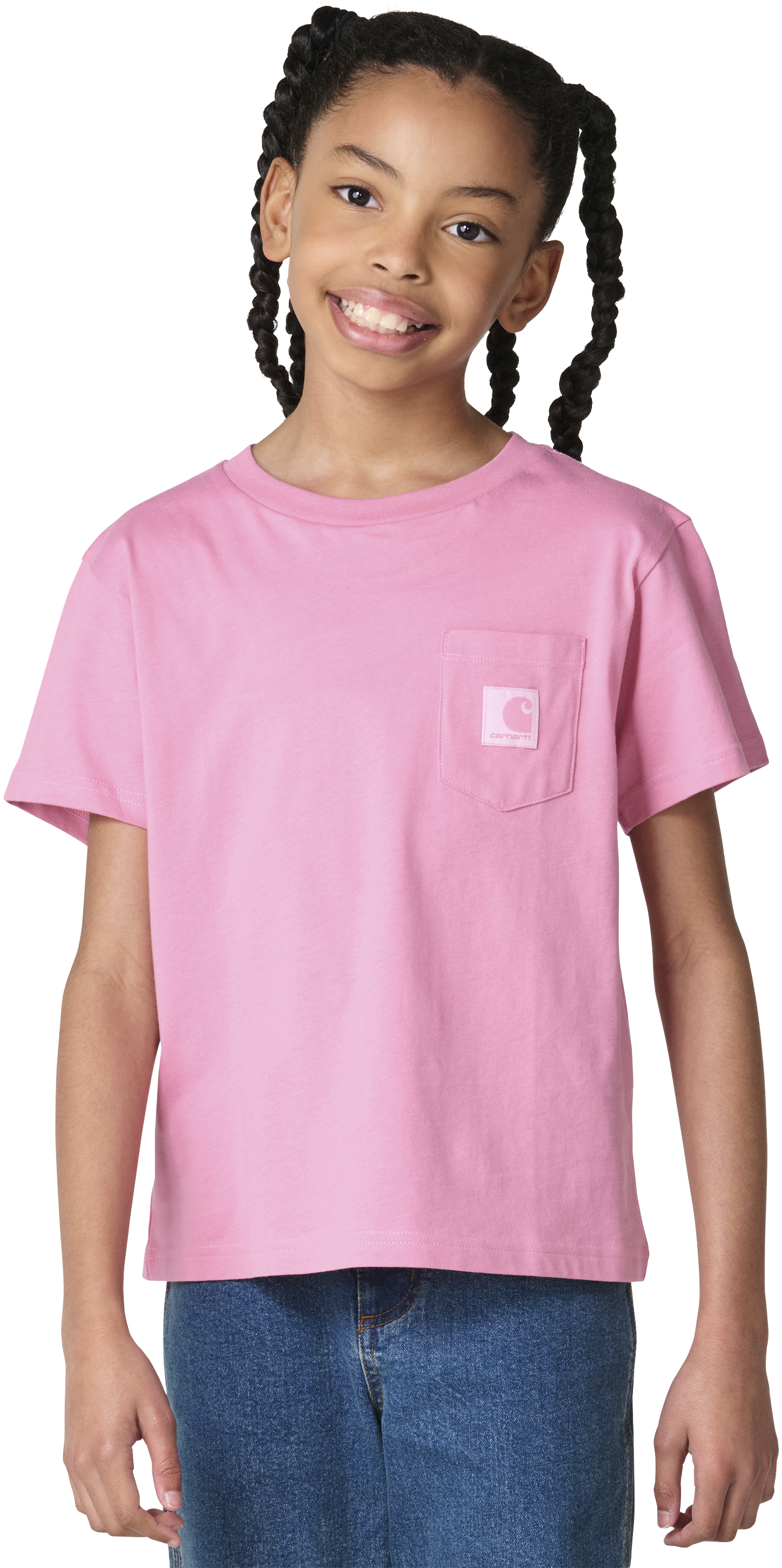 Carhartt Carhartt Short-Sleeve Pocket T-Shirt for Kids - Cashmere Rose - $12.99 at Bass Pro Shops