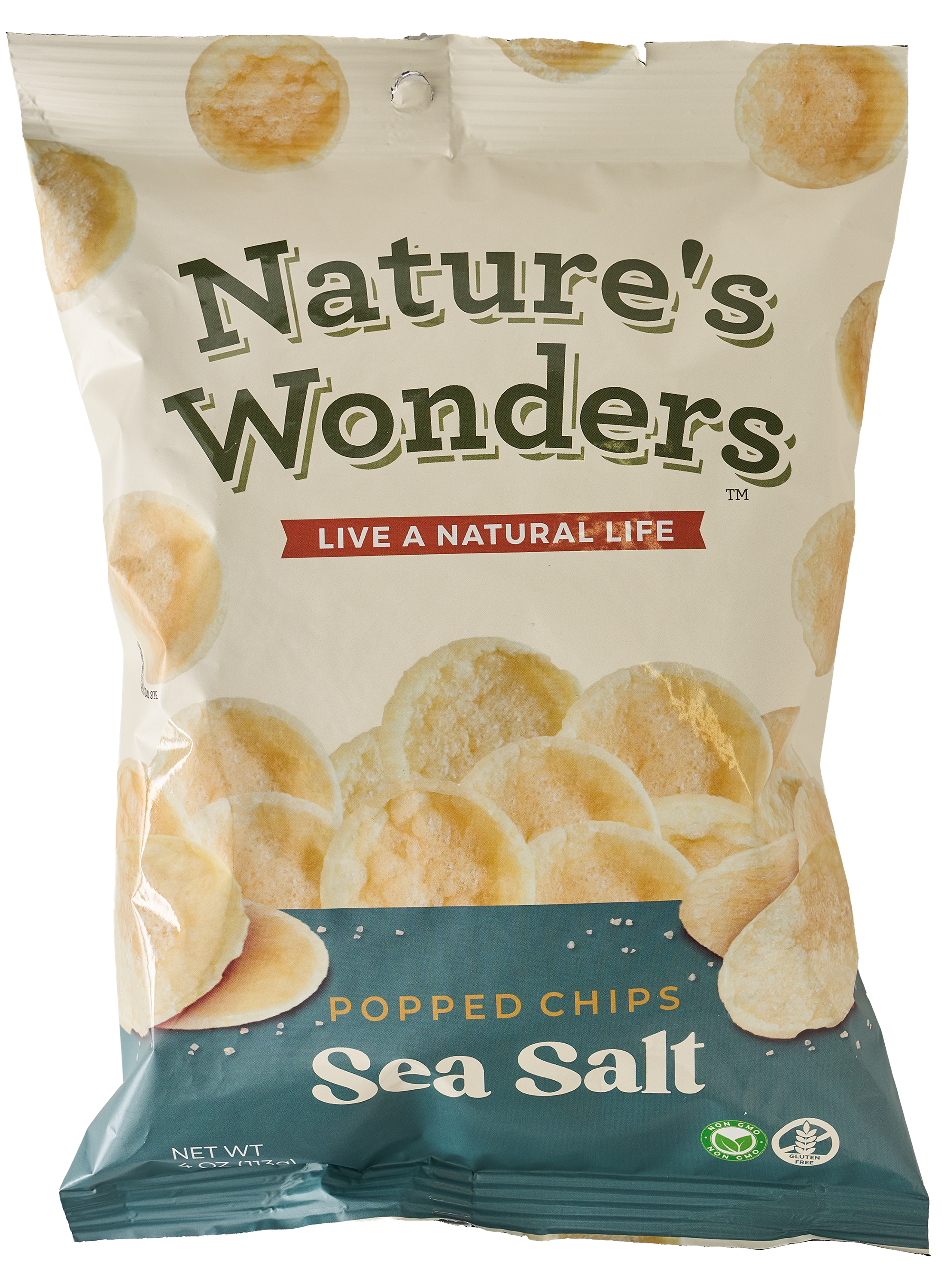 Image of Nature's Wonders Sea Salt Popped Potato Chips