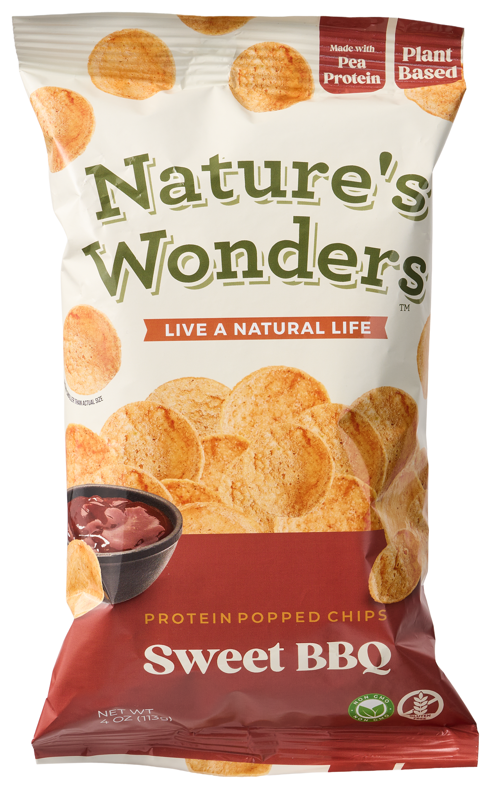 Image of Nature's Wonders Sweet Barbecue Popped Protein Chips