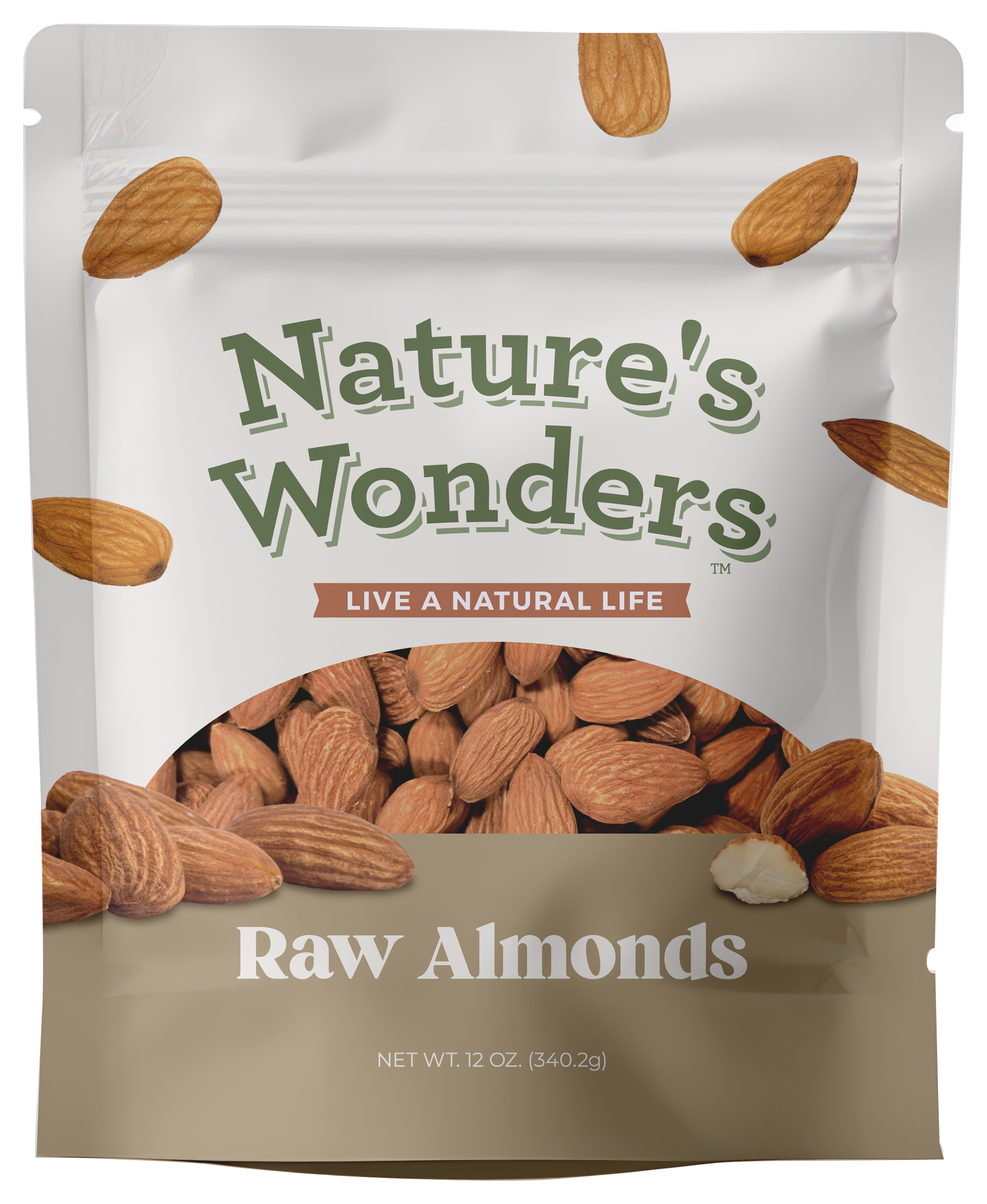 Image of Nature's Wonders Raw Almonds - 12 oz.