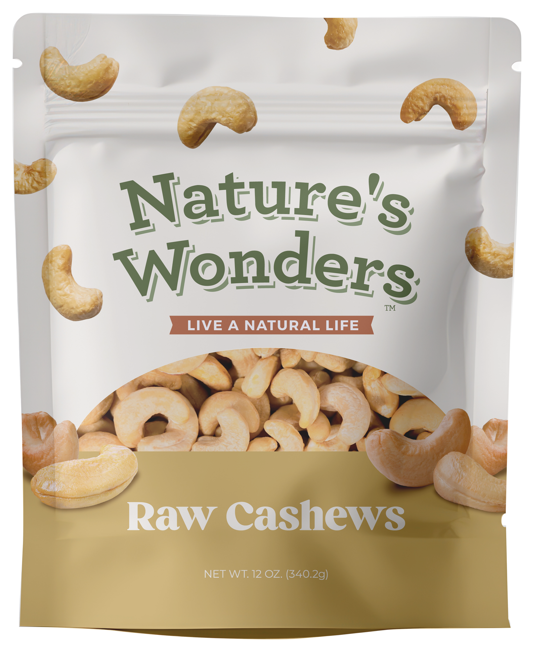 Image of Nature's Wonders Raw Cashews - 12 oz.