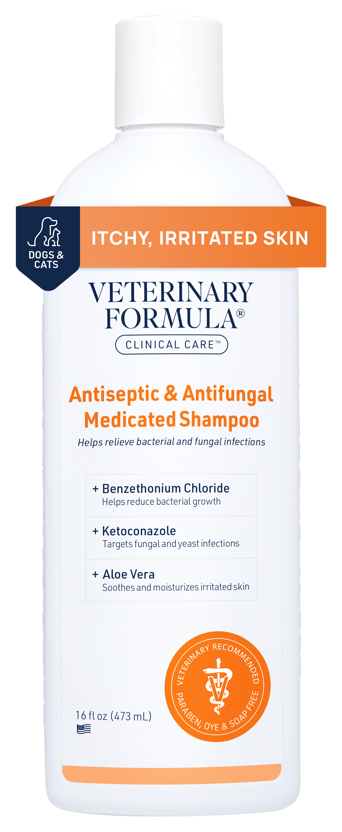 Image of Veterinary Formula Clinical Care Antiseptic and Antifungal Medicated Shampoo for Dogs