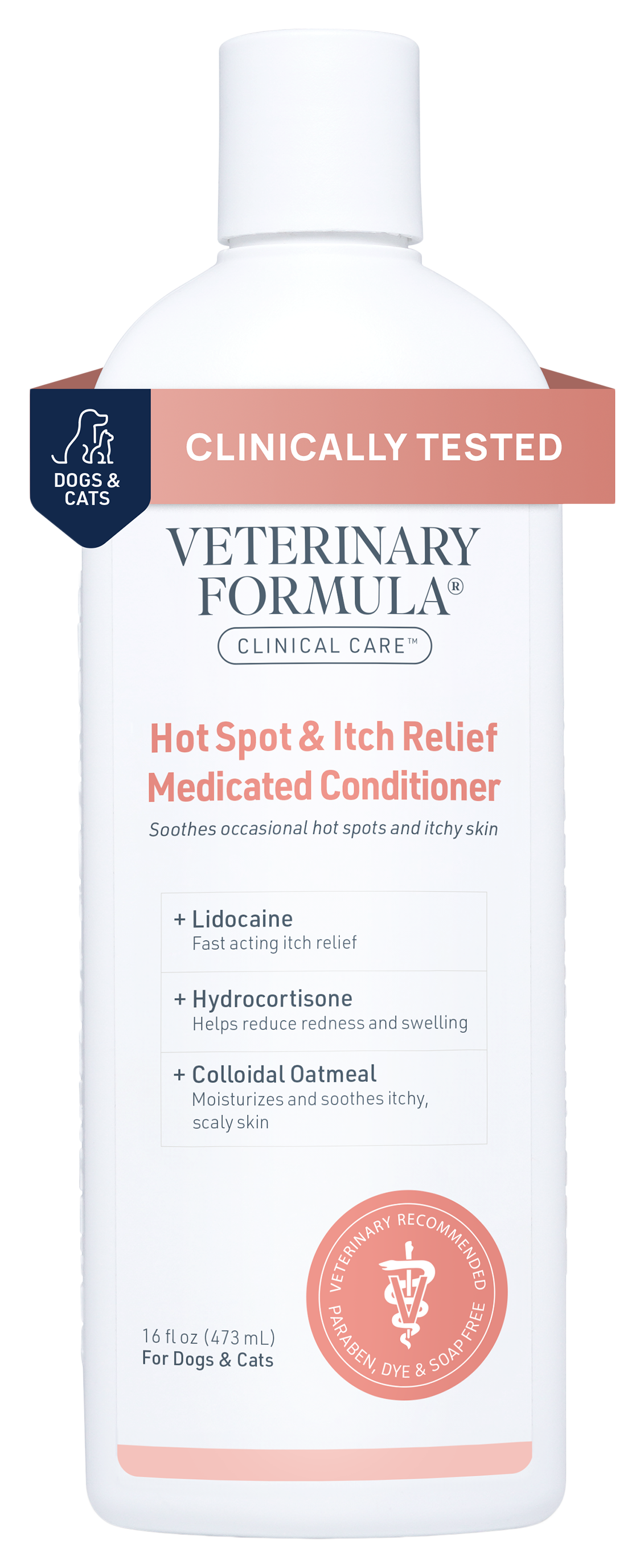 Image of Veterinary Formula Clinical Care Hot Spot and Itch Relief Medicated Conditioner for Dogs and Cats