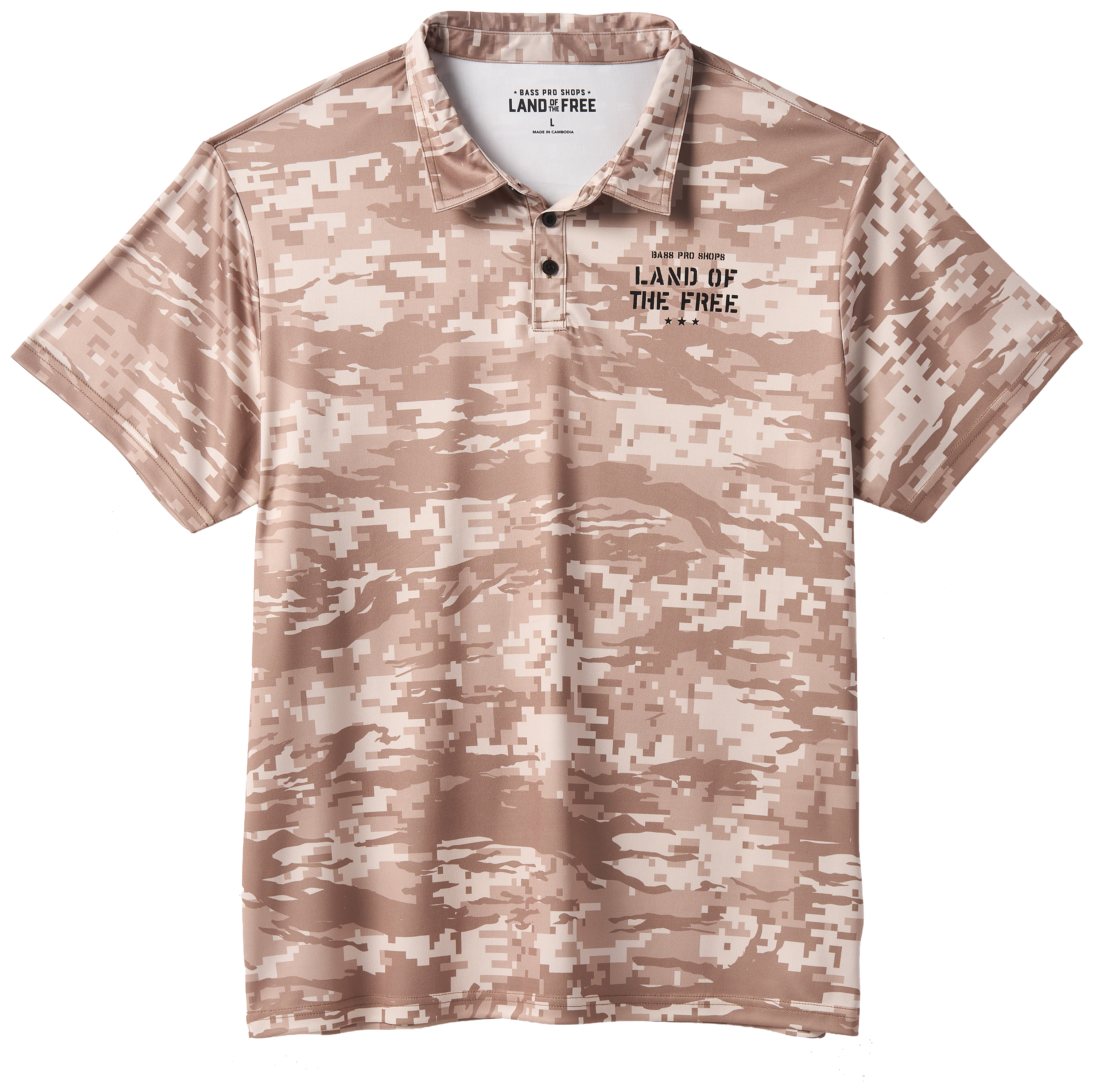 Image of Land of the Free Printed Murphy Short-Sleeve Polo Shirt