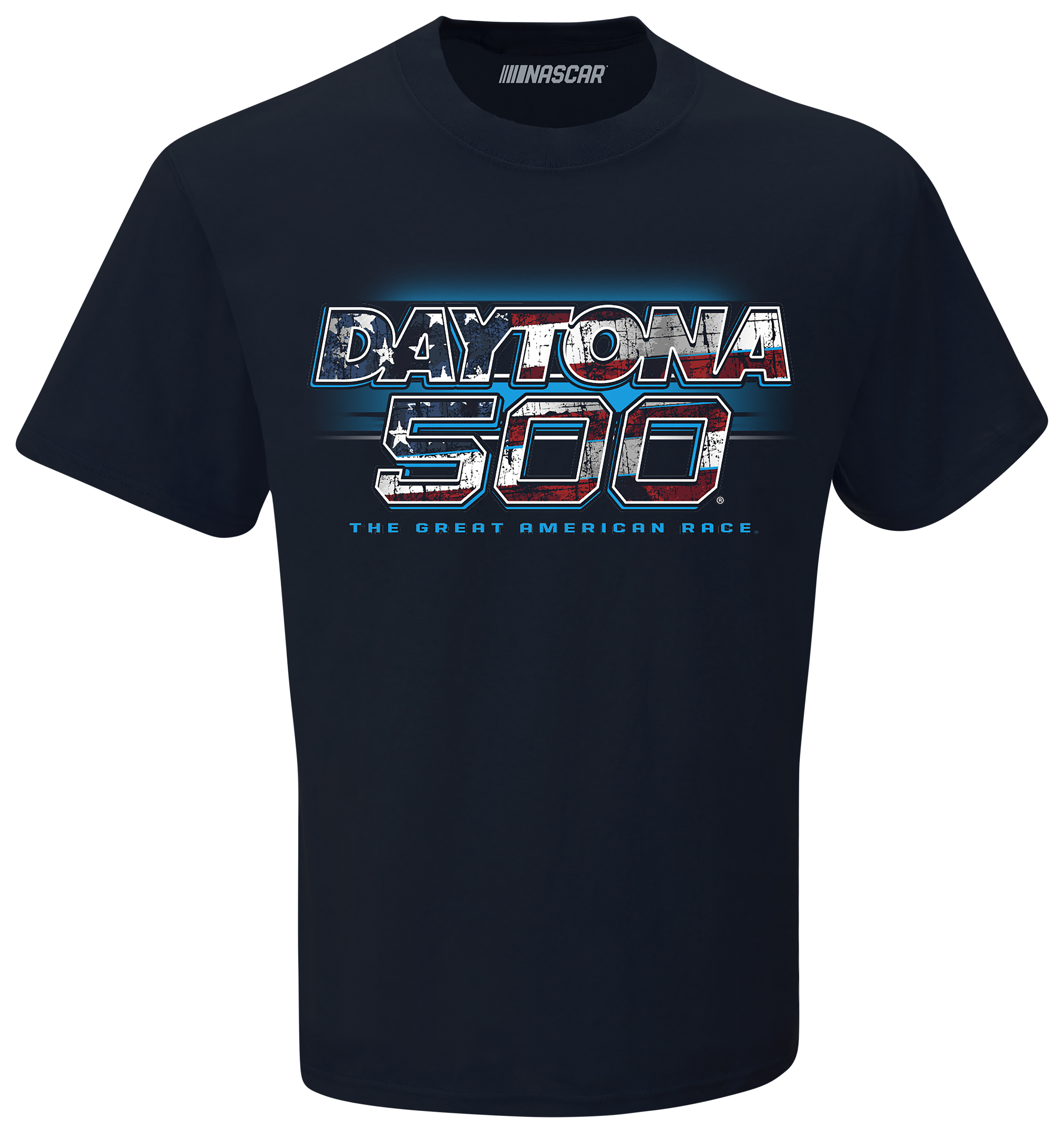 Image of NASCAR 2026 Daytona 500 Flag Short-Sleeve T-Shirt - Black - L