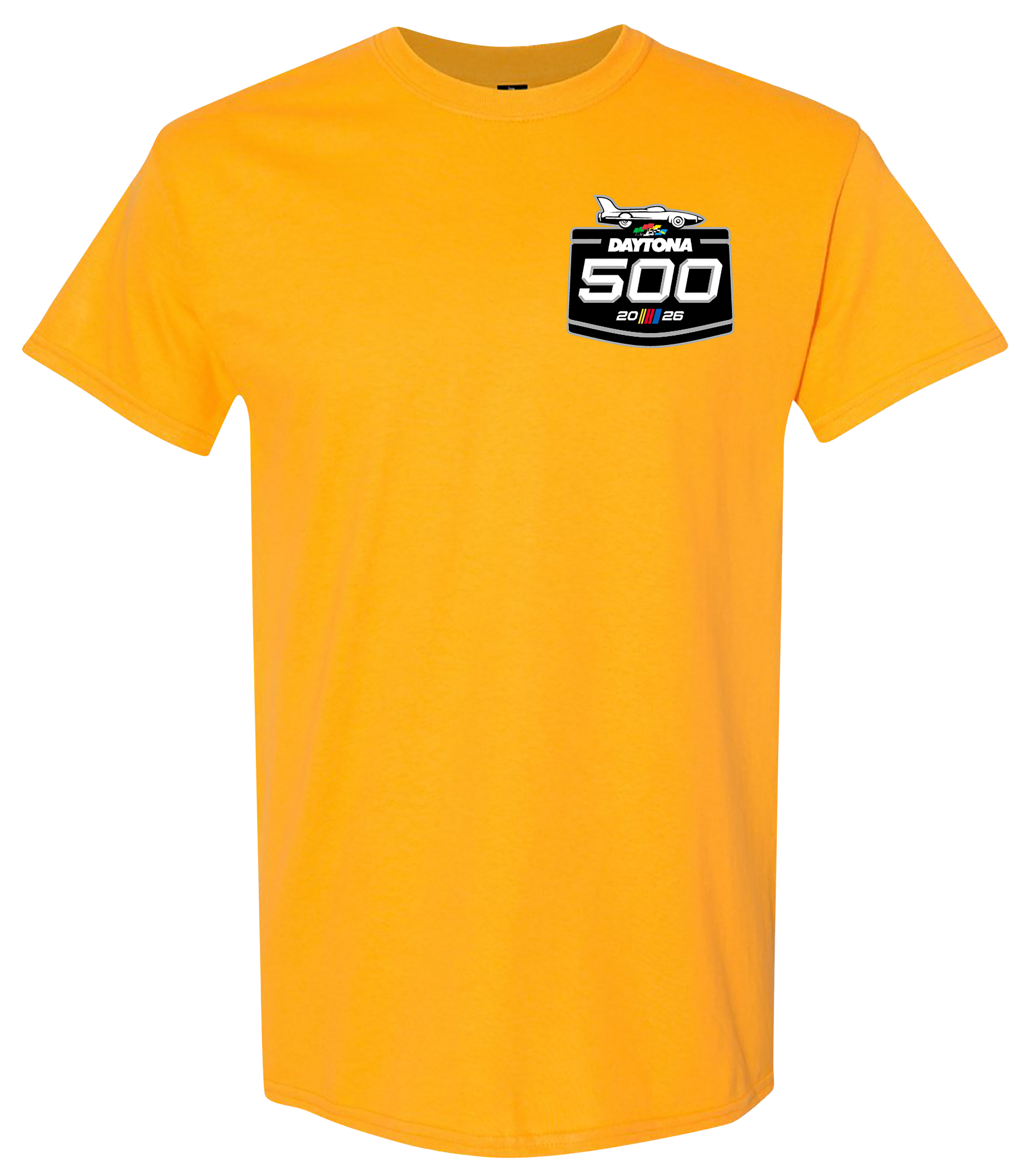 Image of NASCAR 2026 Daytona 500 Throwback Short-Sleeve T-Shirt - Gold - L