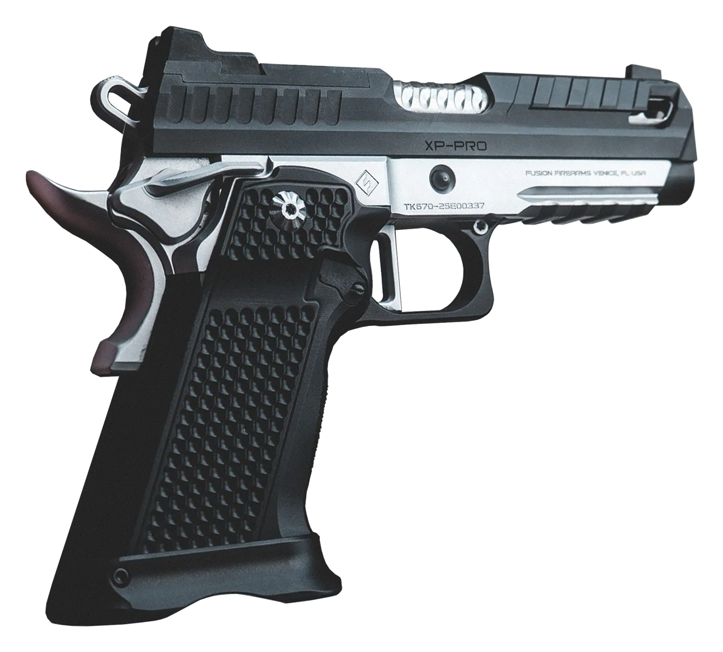 Fusion Firearms XP Pro Chrome & Black Ported Semi-Auto Pistol - 10 - 