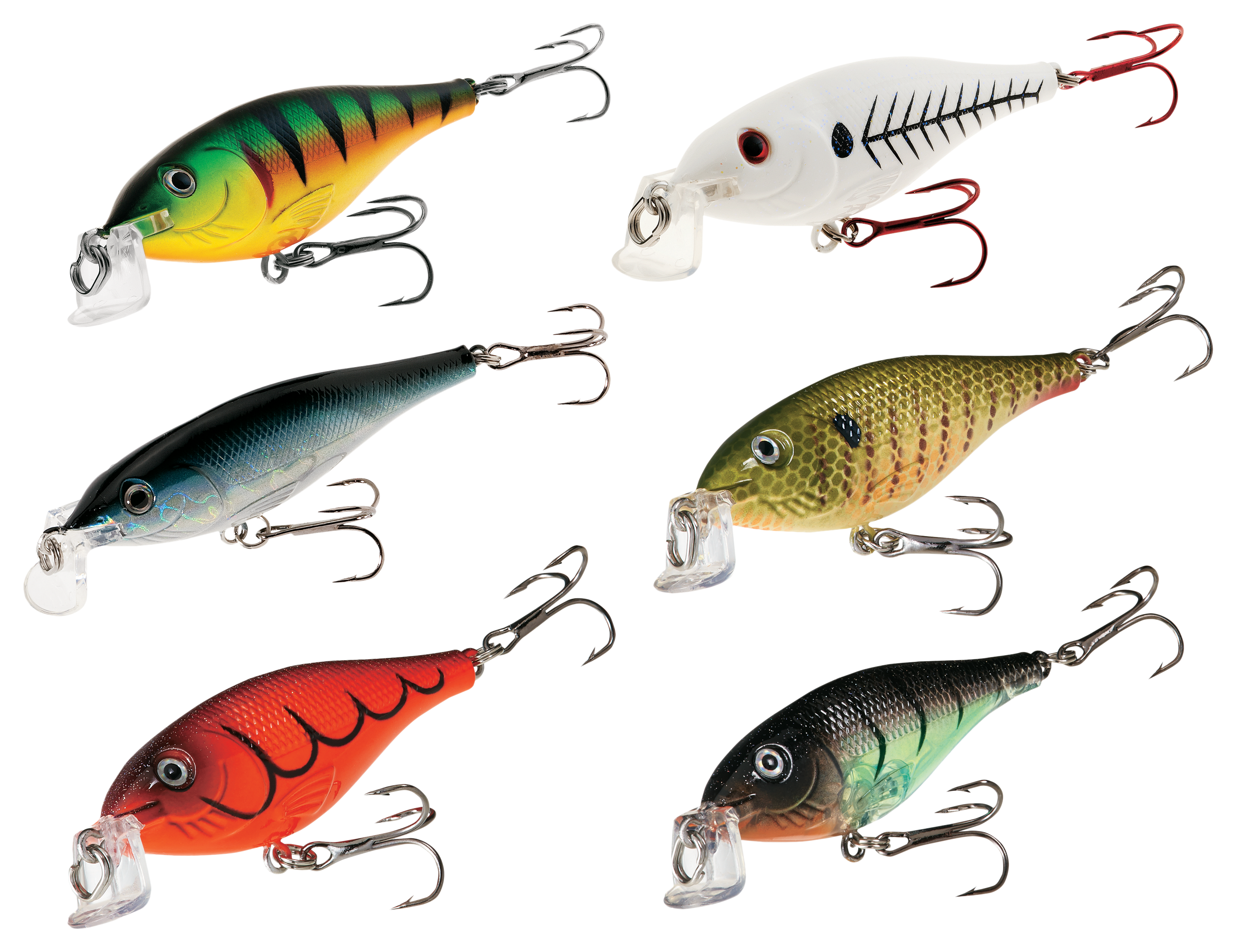 LOT OF 5 Bass Pro Shops XPS lures - 3x Super Shallow Cranks and 2x