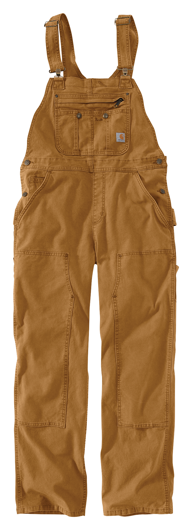 Carhartt Crawford Double Front Bib Overalls for Ladies - Carhartt Brown - S