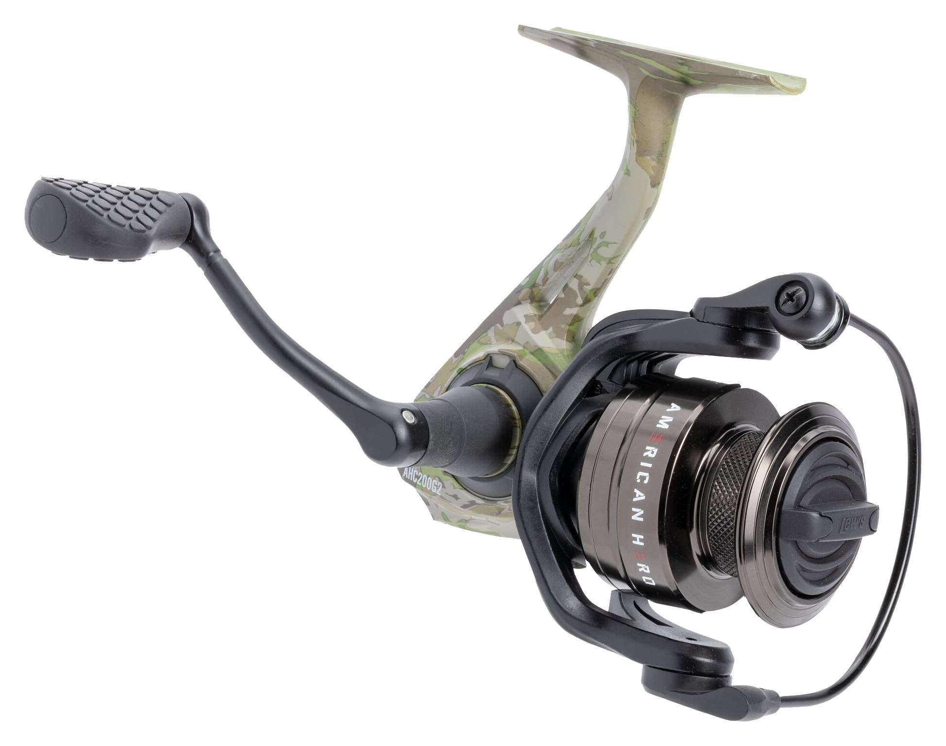 Image of Lew's American Hero Camo Spinning Reel - 200 Size/8.3 Reel Weight