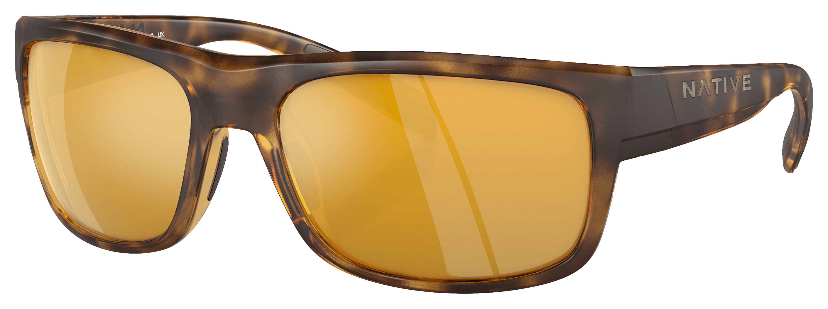 Image of Native Eyewear Ashdown XD9003 Polarized Sunglasses - Matte Tortoise/Bronze Reflex Mirror - Medium