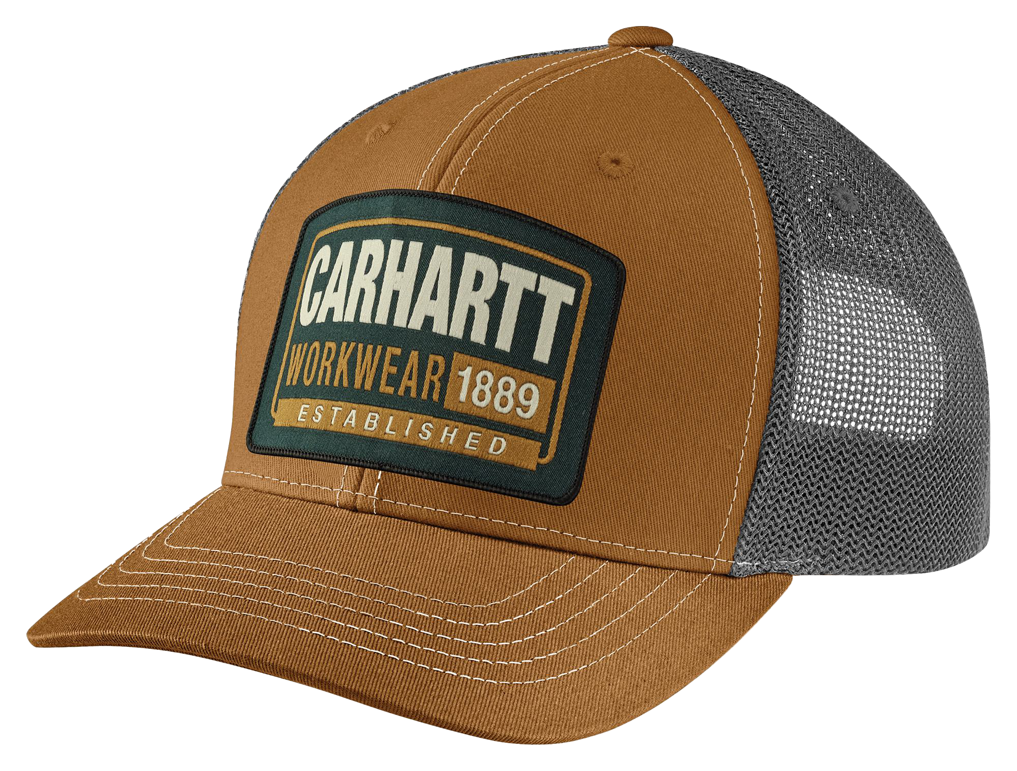 Image of Carhartt Workwear Patch Canvas Mesh-Back Cap - Brown