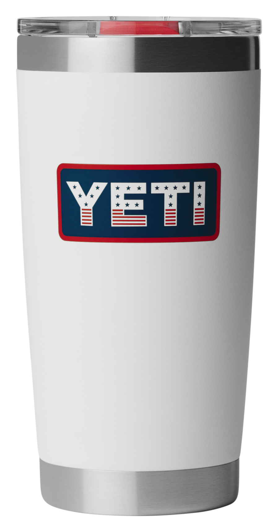 Image of YETI Rambler 20-Oz. Tumbler with MagSlider Lid - White/Badge