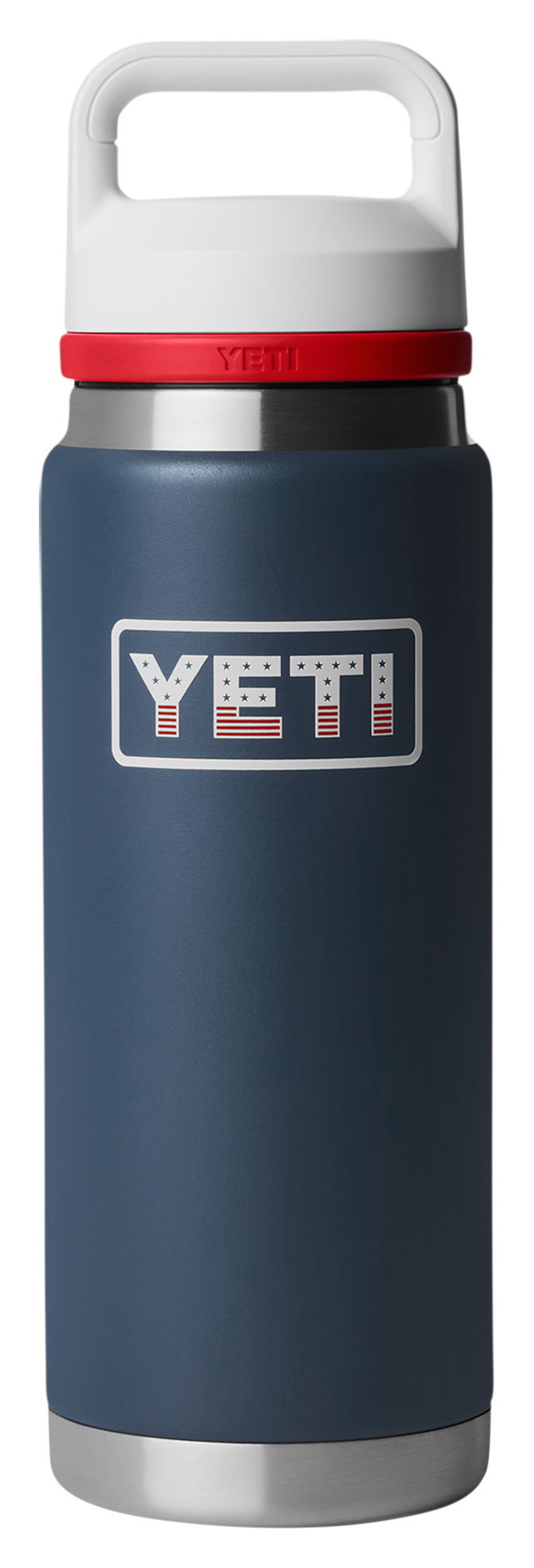 Image of YETI Rambler 26-oz. Bottle with Chug Cap - Navy/Rescue Red/White/Badge
