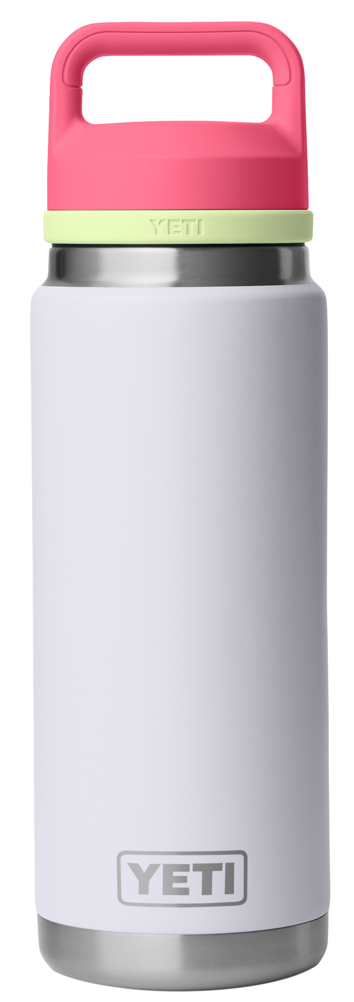 Image of YETI Rambler 26-Oz. Bottle with Color-Matched Chug Cap - Mist/Pink/Grasshopper