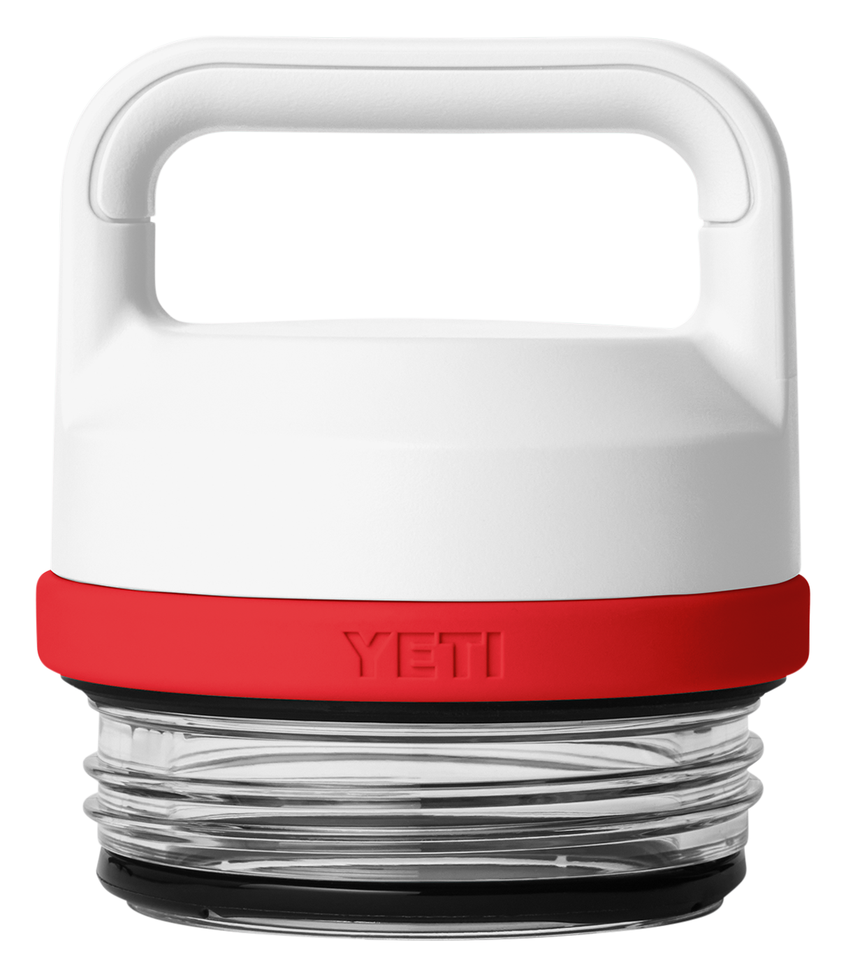 Image of YETI Rambler Bottle Chug Cap = White/RescueRed