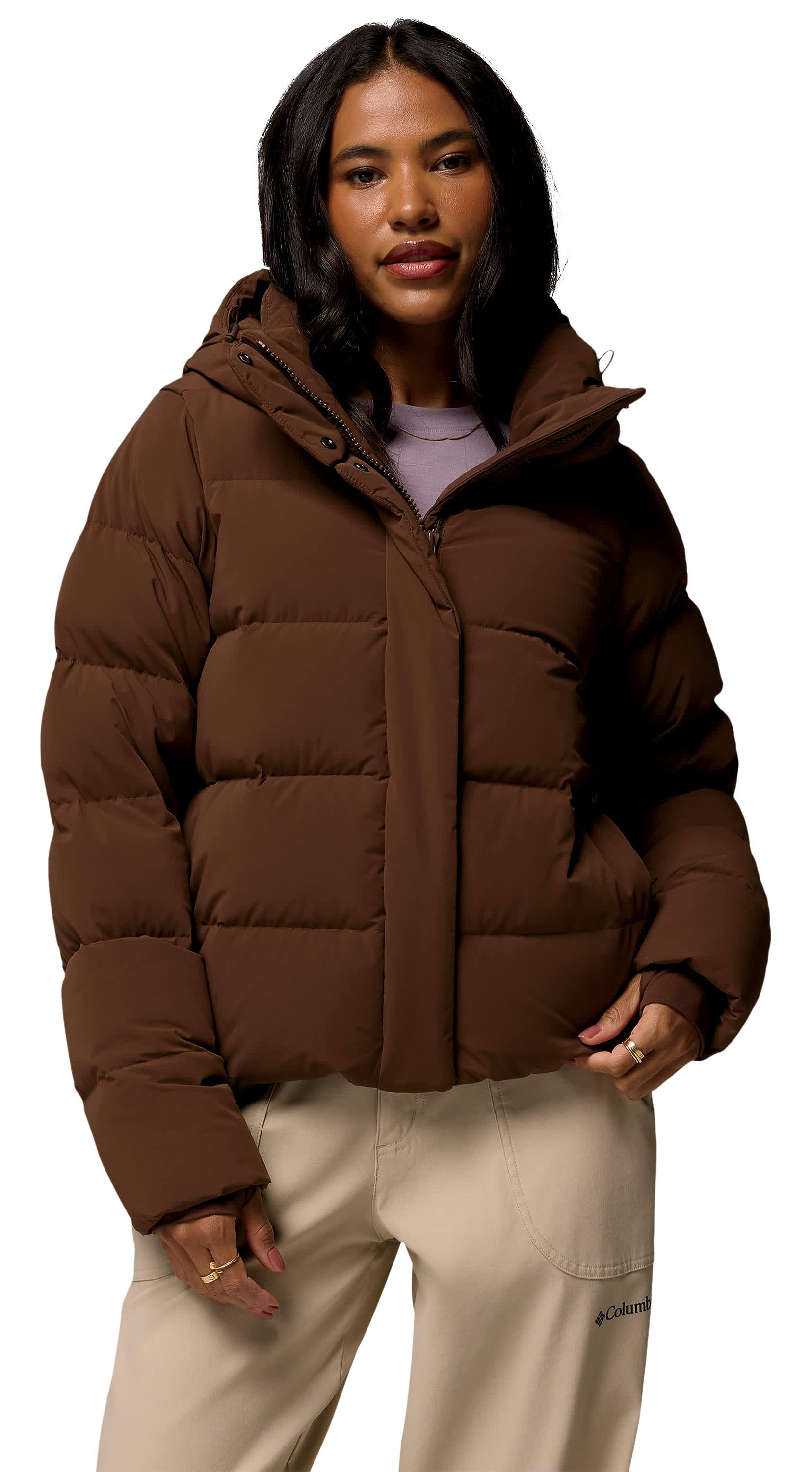 Columbia Amaze Puff Hooded Jacket - Tobacco