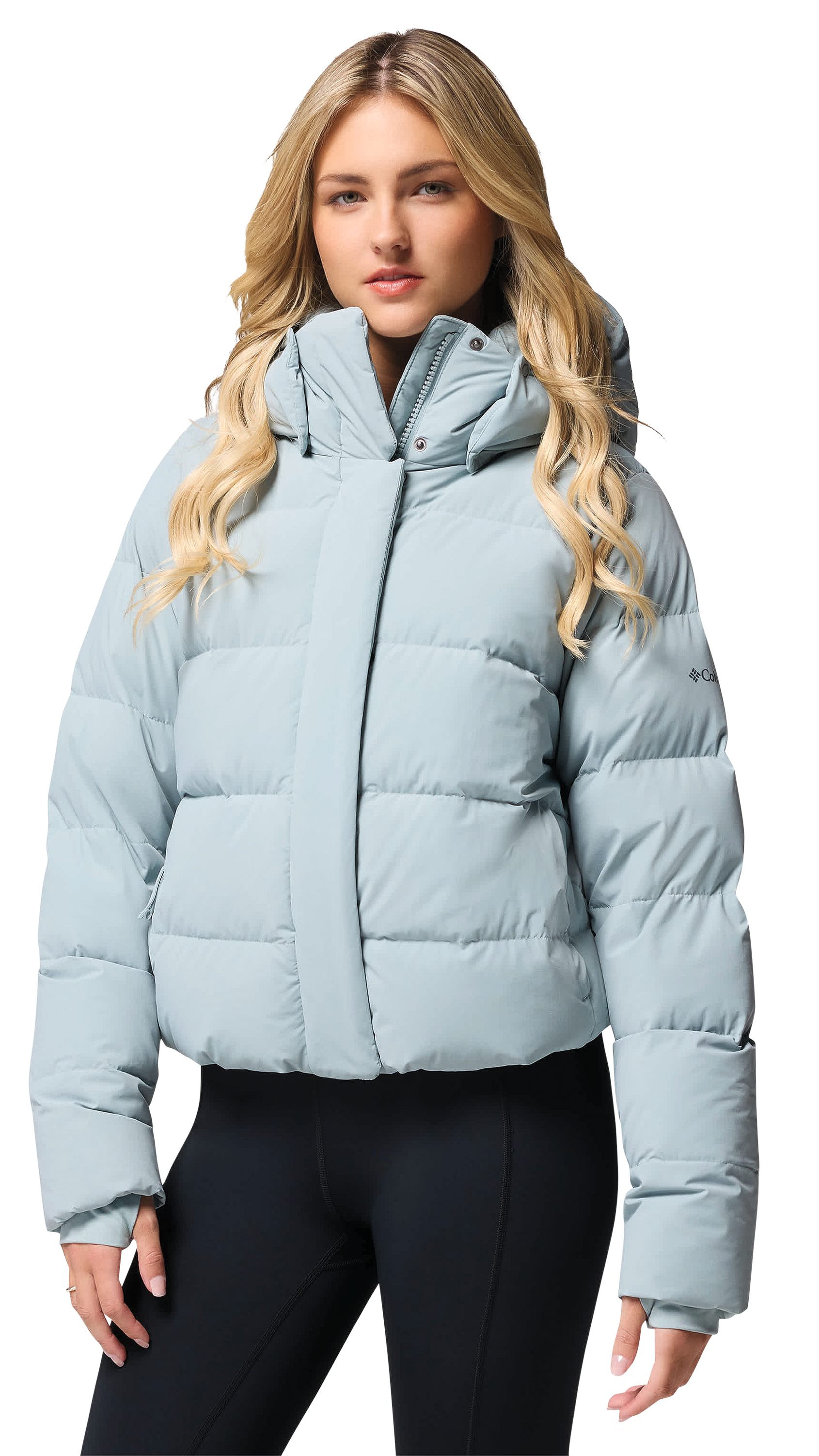 Image of Columbia Amaze Puff Hooded Jacket for Ladies - Crushed Blue - L
