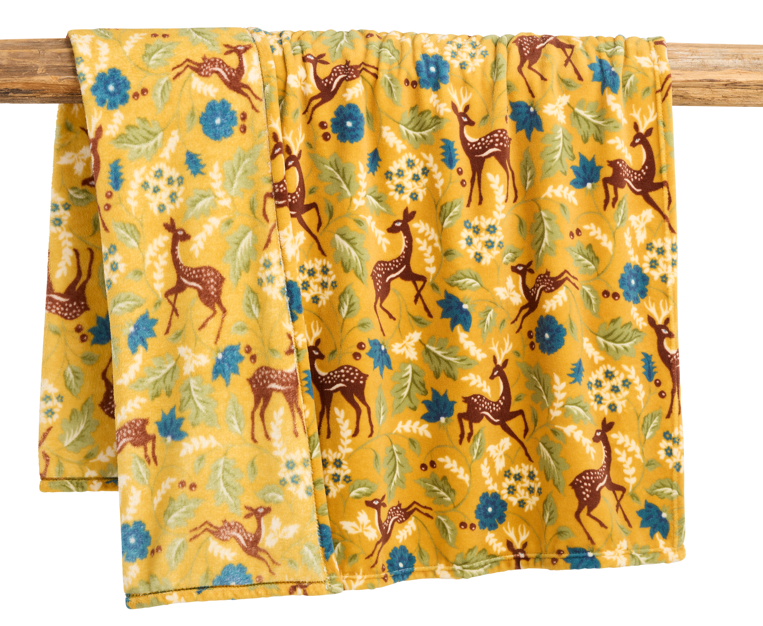 Image of White River Home All-Weather Fleece Throw - Riverbrook Deer