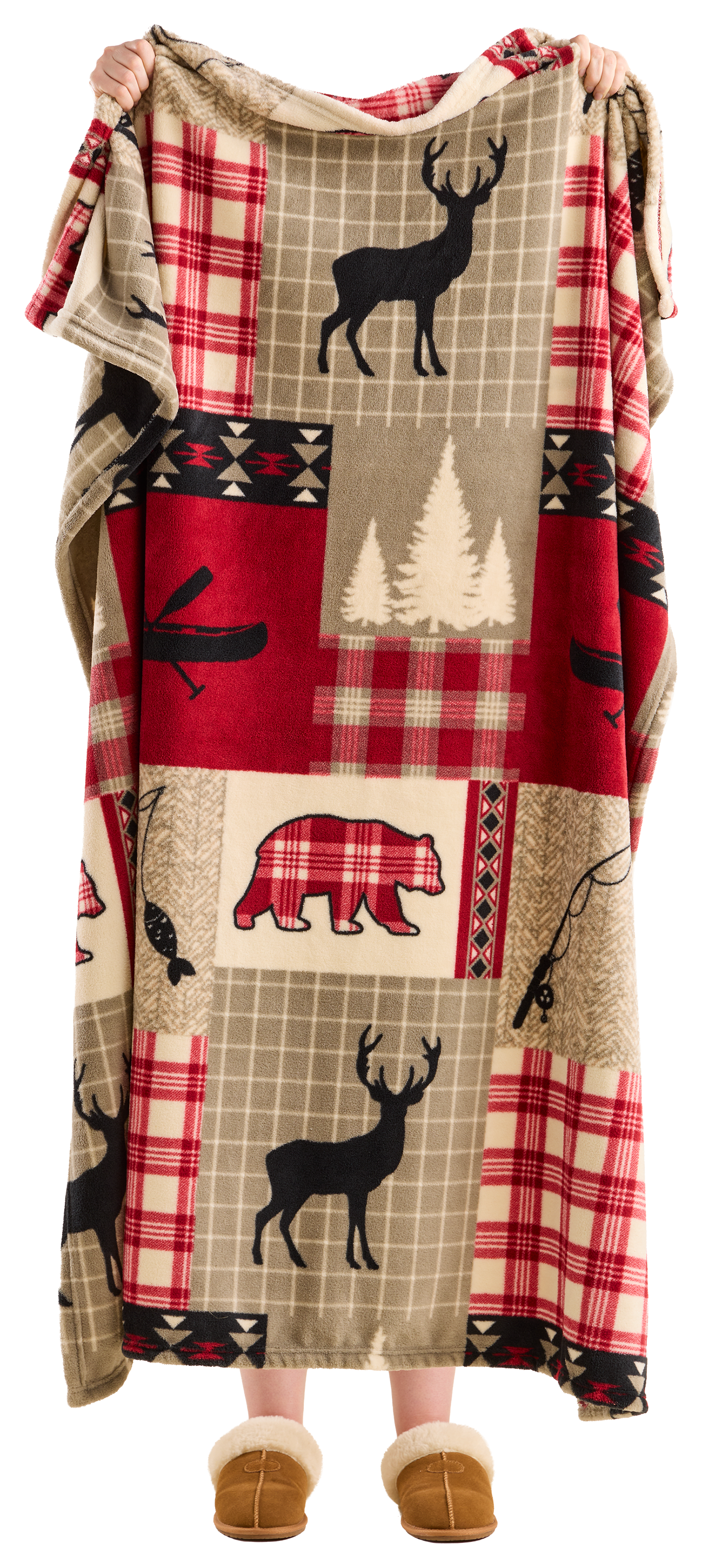 Image of White River Home All-Weather Fleece Throw - Canyon Trail