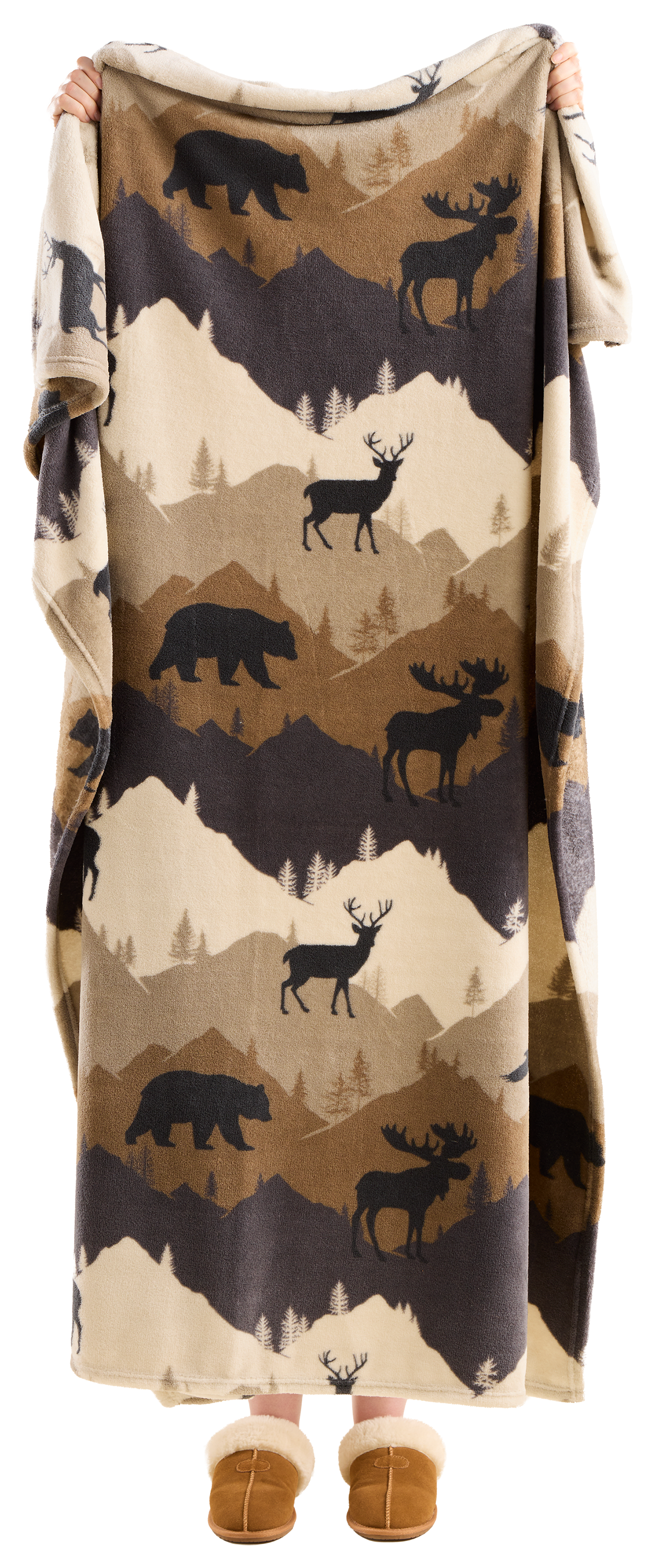 Image of White River Home All-Weather Fleece Throw - Mountain Ombre