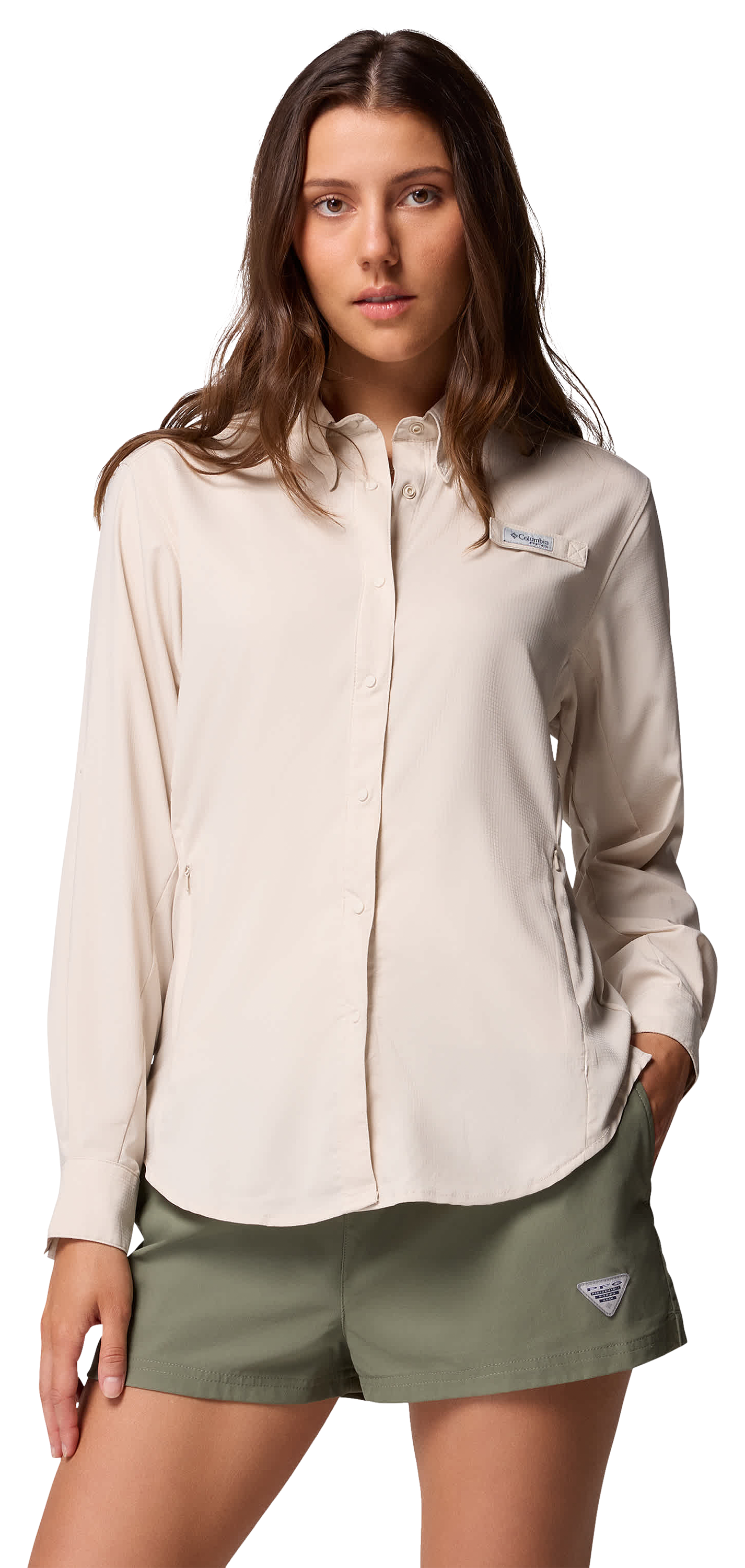 Image of Columbia PFG Tamiami II Long-Sleeve Button-Down Shirt - Dark Stone