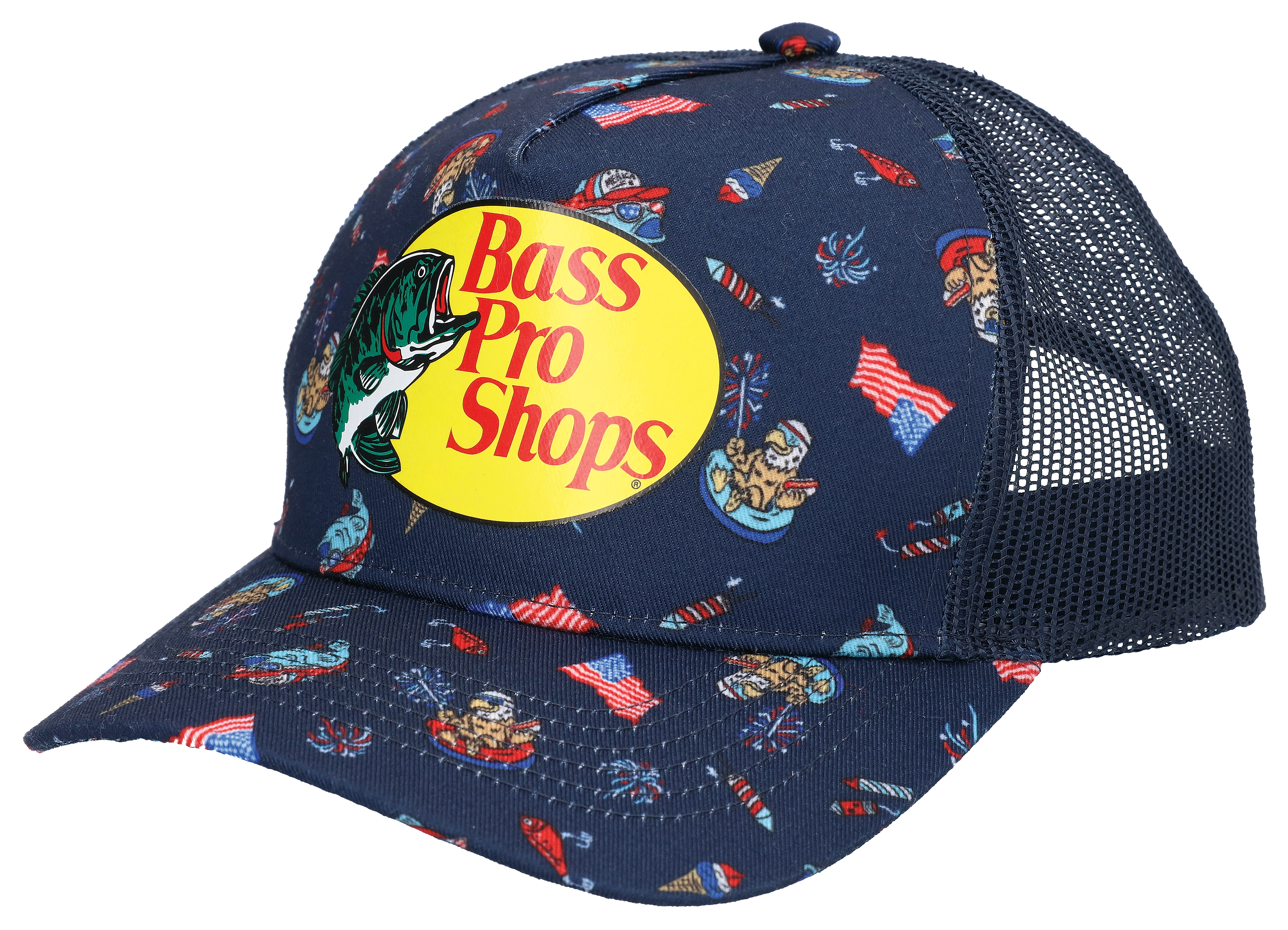 Image of Bass Pro Shops Printed Mesh Trucker Cap - USA