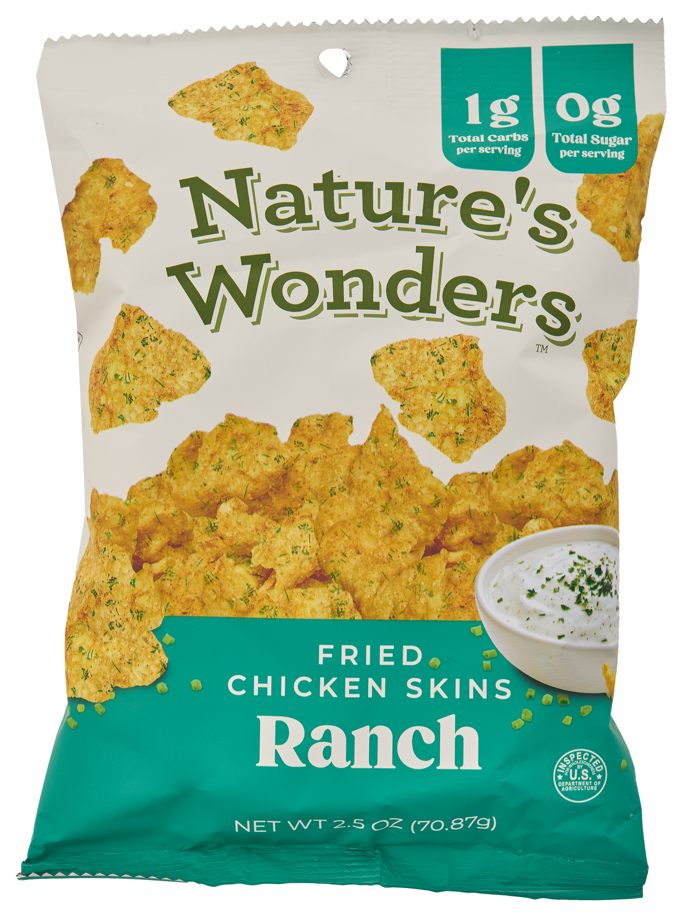 Image of Nature's Wonders Ranch Fried Chicken Skins