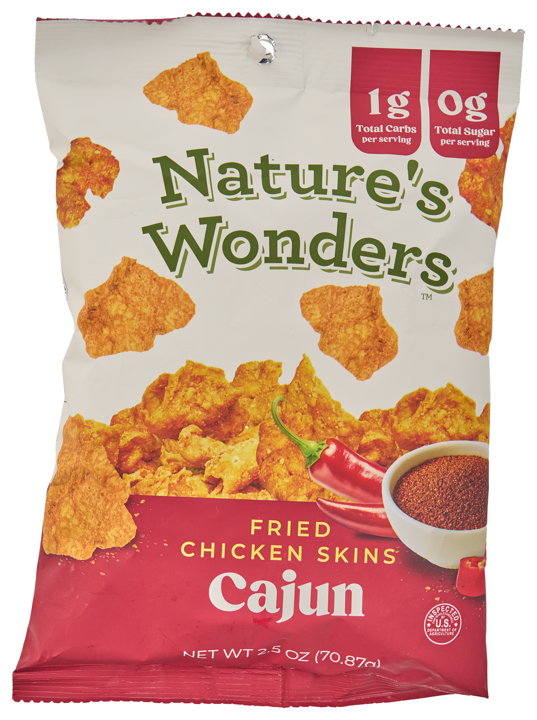 Image of Nature's Wonders Cajun Fried Chicken Skins