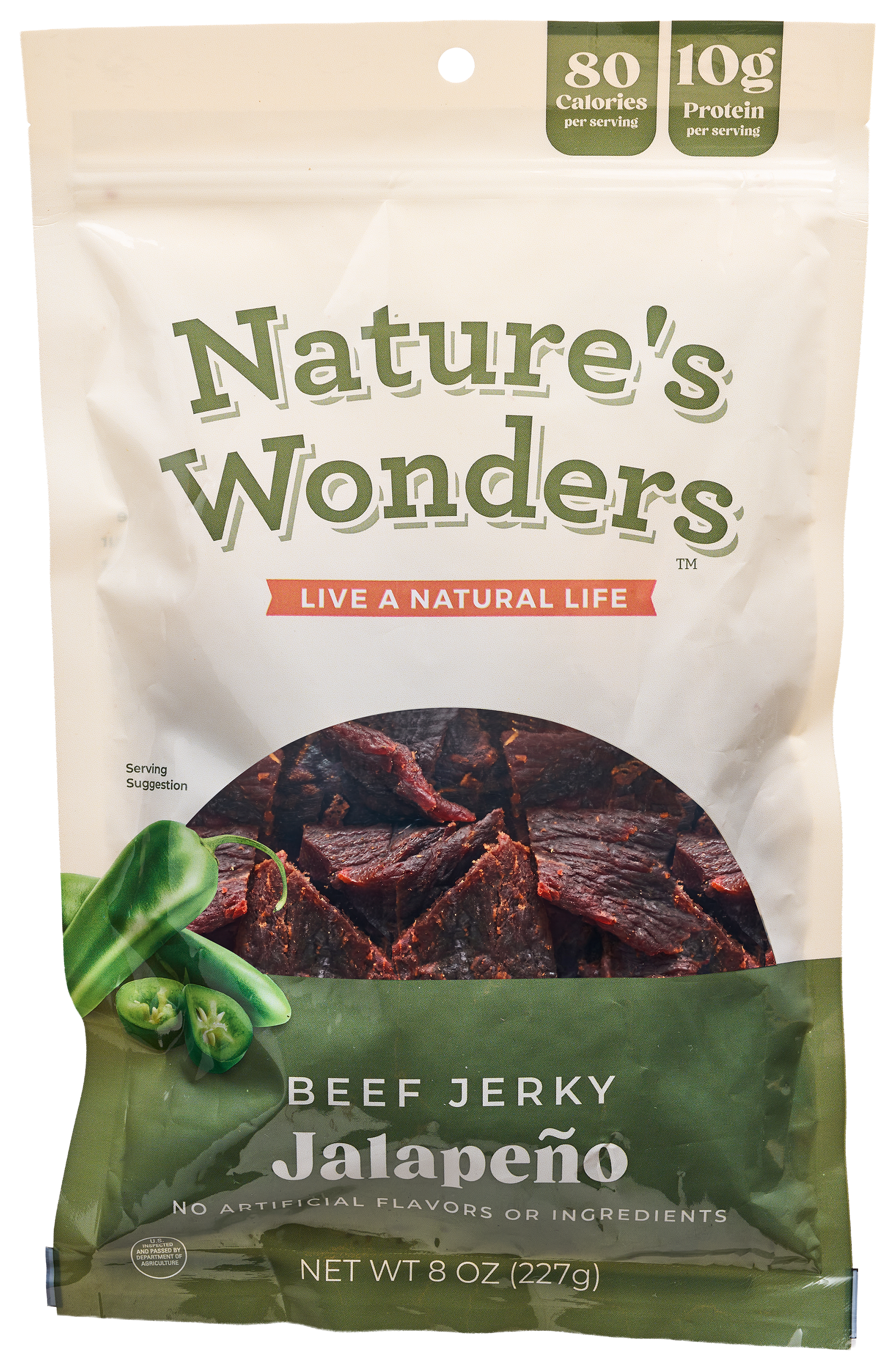 Image of Nature's Wonders Jalapeno Beef Jerky - 8 oz.