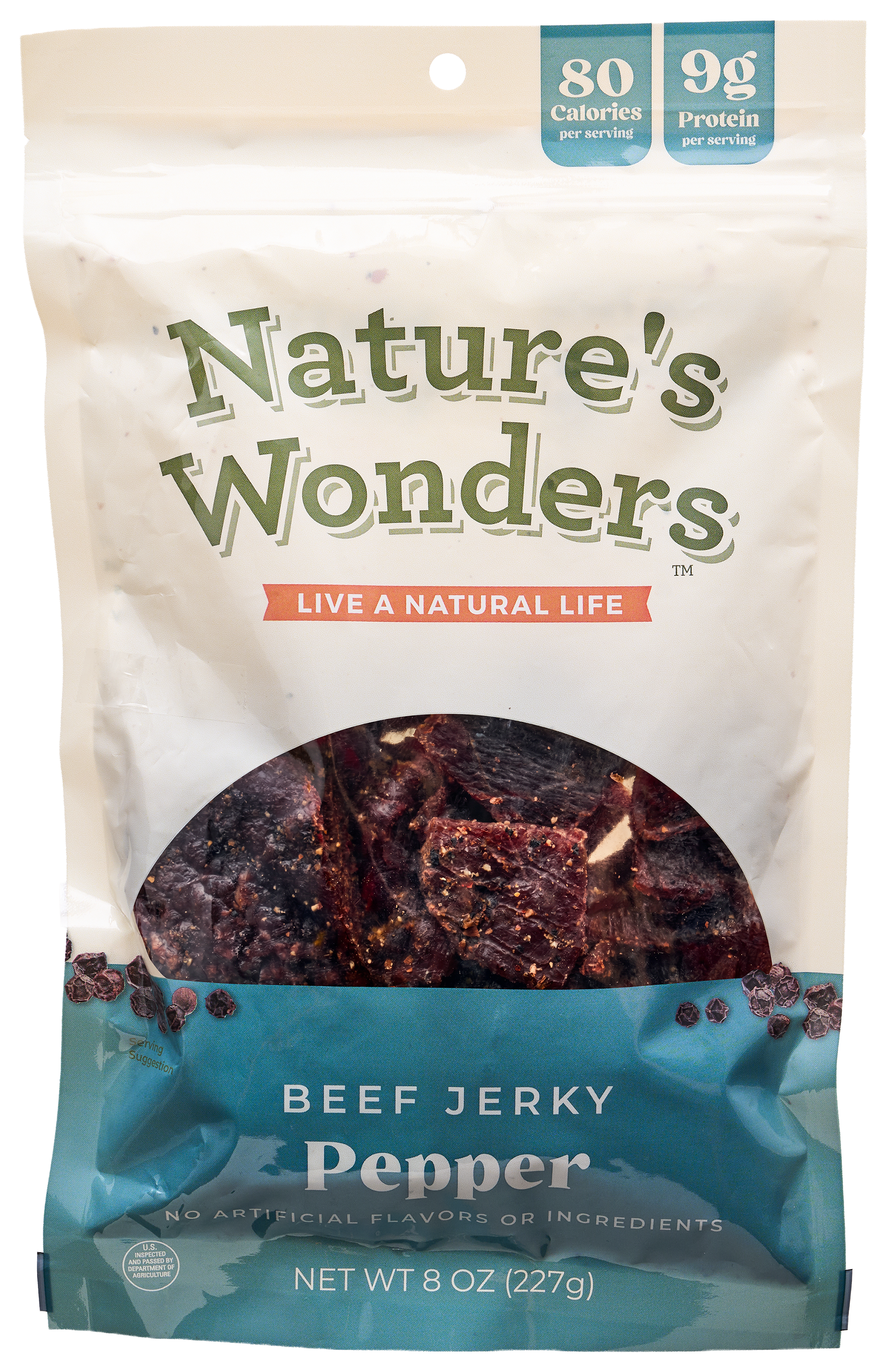 Image of Nature's Wonders Pepper Beef Jerky - 8 oz.
