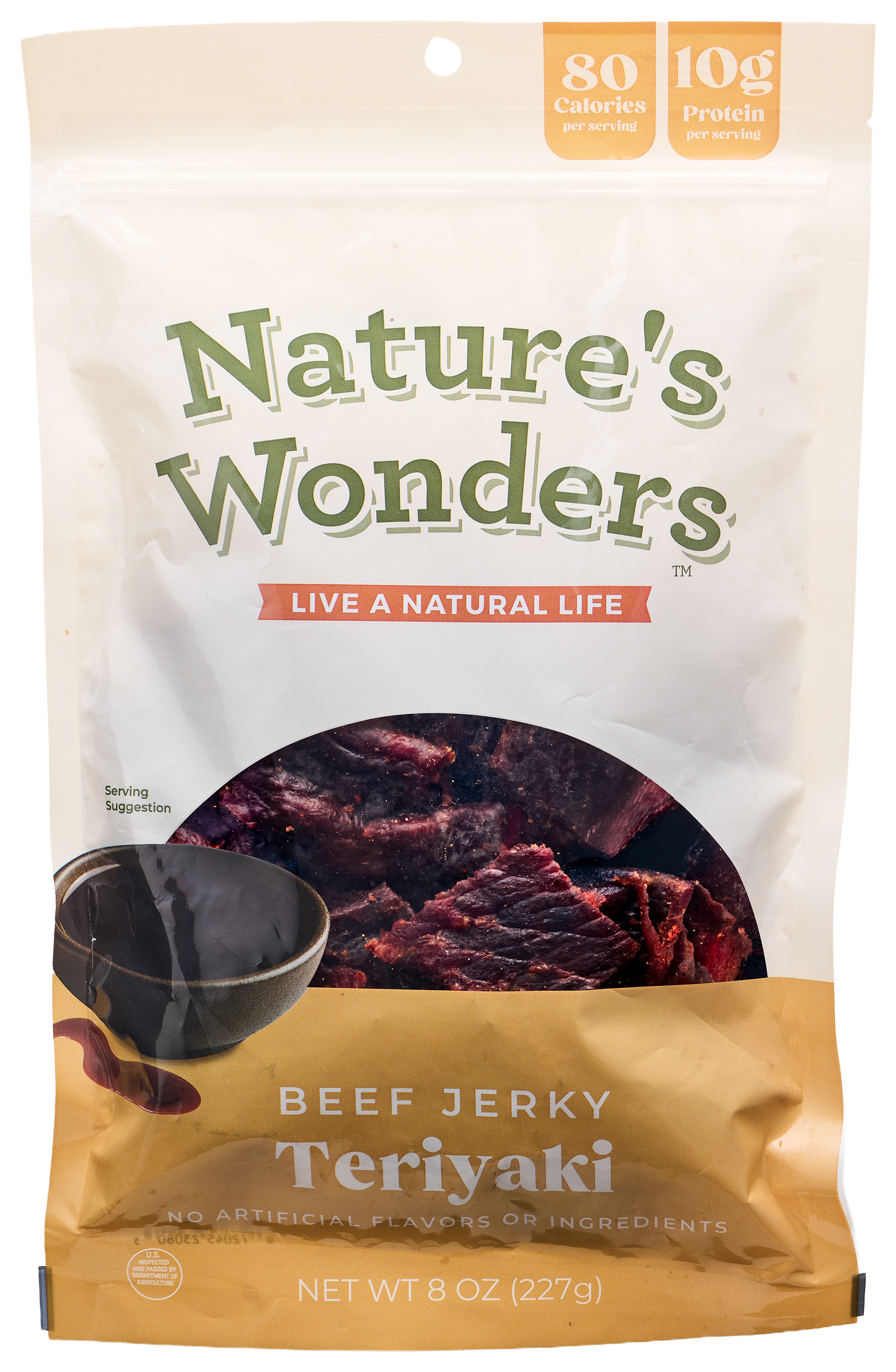 Image of Nature's Wonders Teriyaki Beef Jerky - 8 oz.