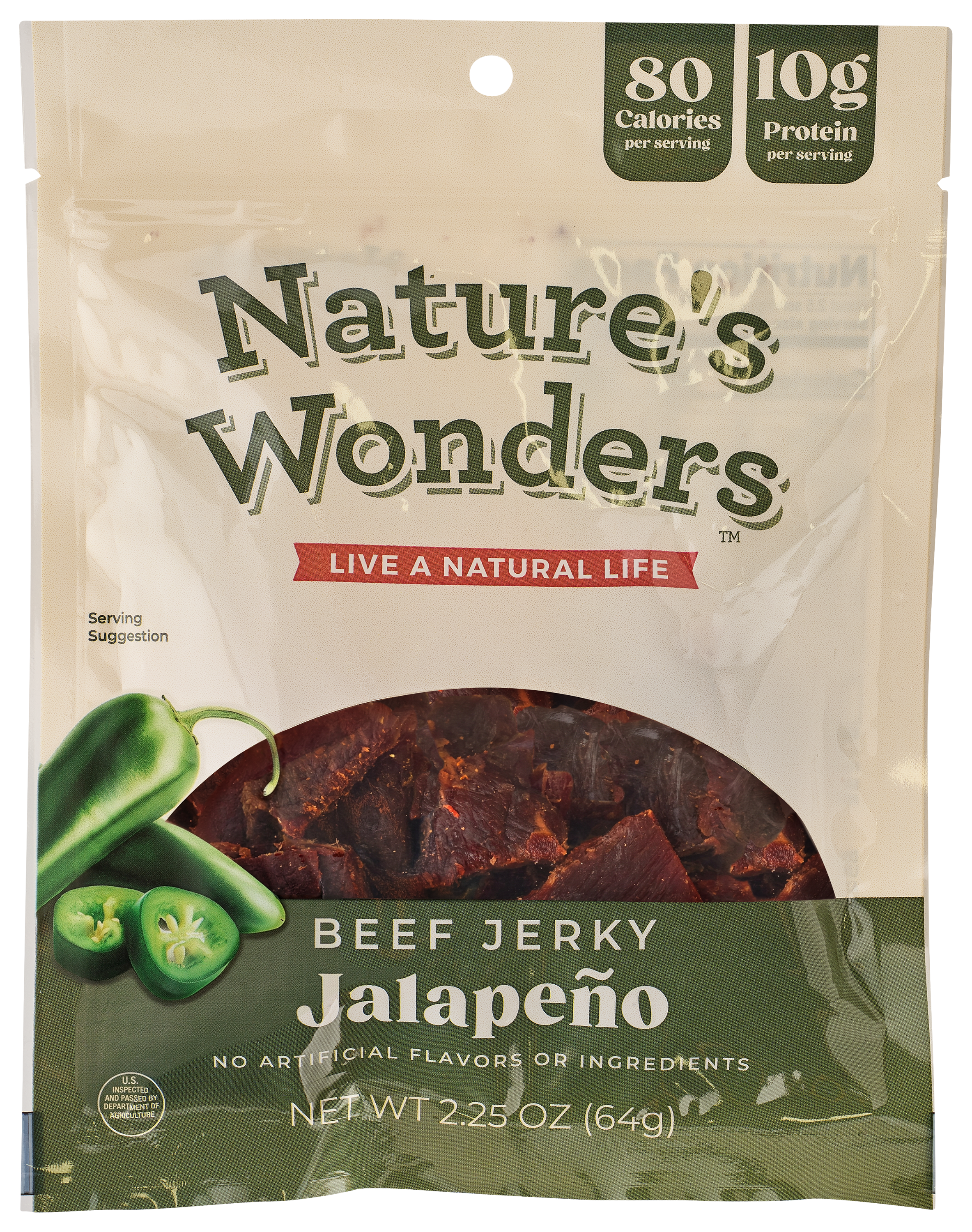 Image of Nature's Wonders Jalapeno Beef Jerky - 2.25 oz.