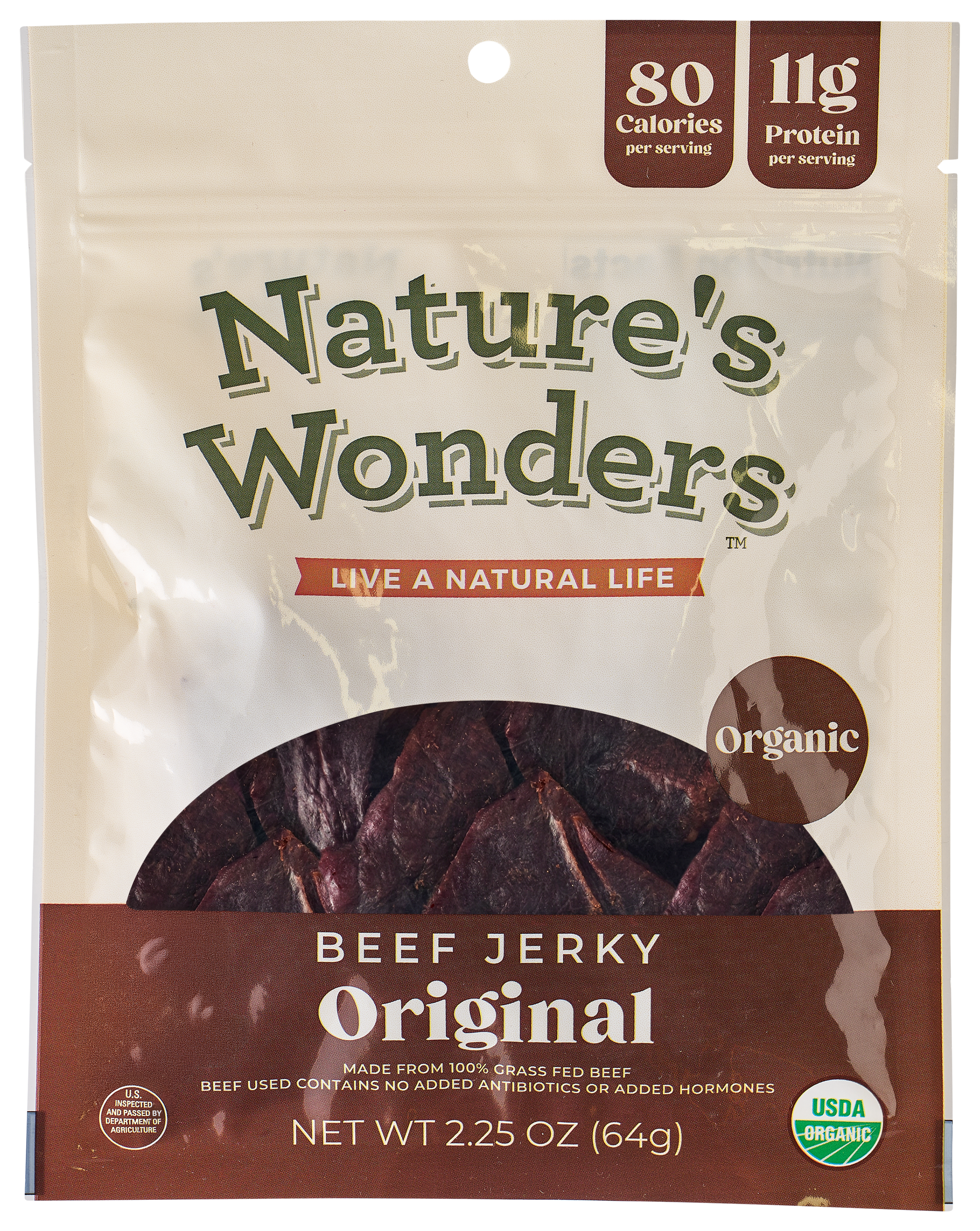 Image of Nature's Wonders Organic Original Beef Jerky - 2.25 oz.