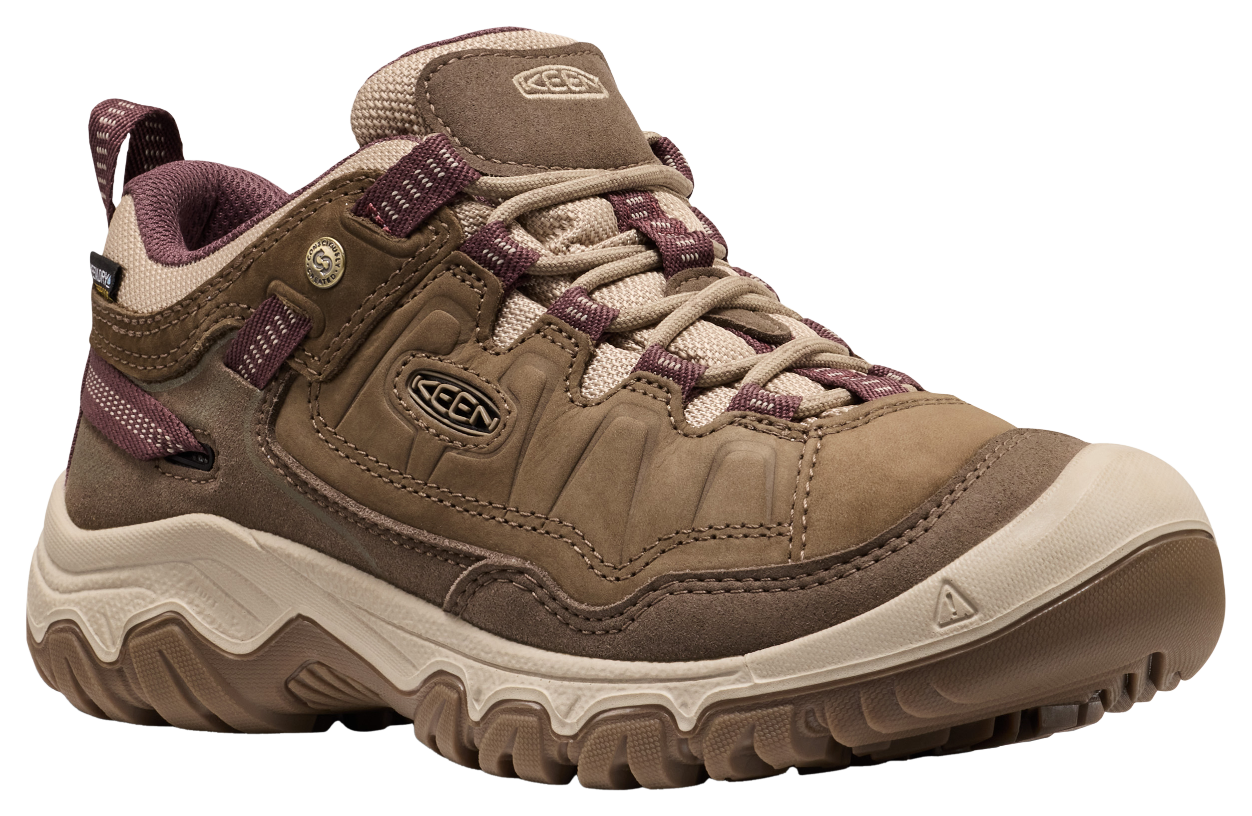 Image of KEEN Targhee IV Waterproof Hiking Shoes for Women - Canteen/Huckleberry